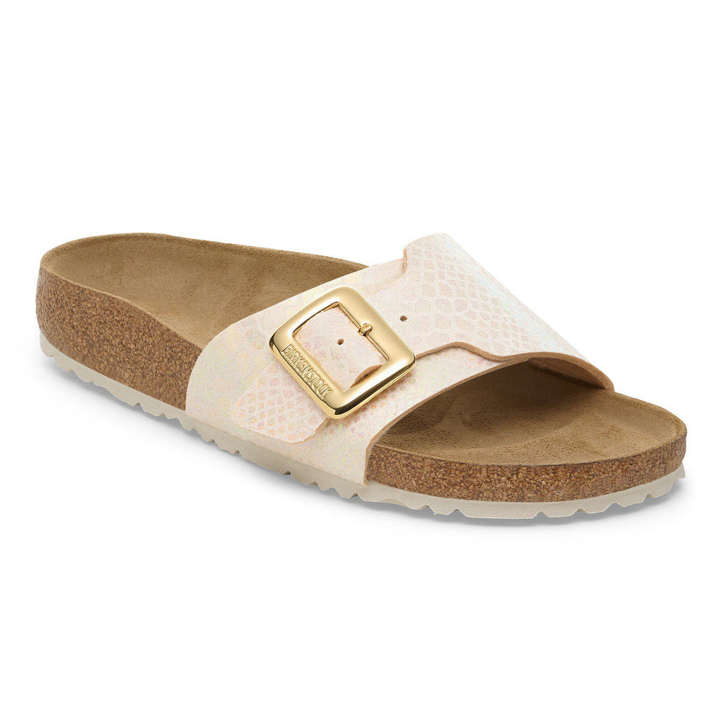 Catalina Luxe Buckle Synthetics Shiny Snake Cream