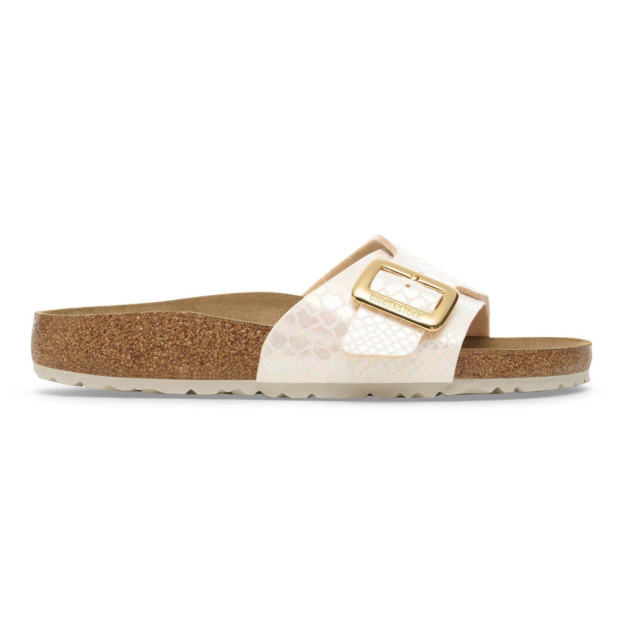 Catalina Luxe Buckle Synthetics Shiny Snake Cream