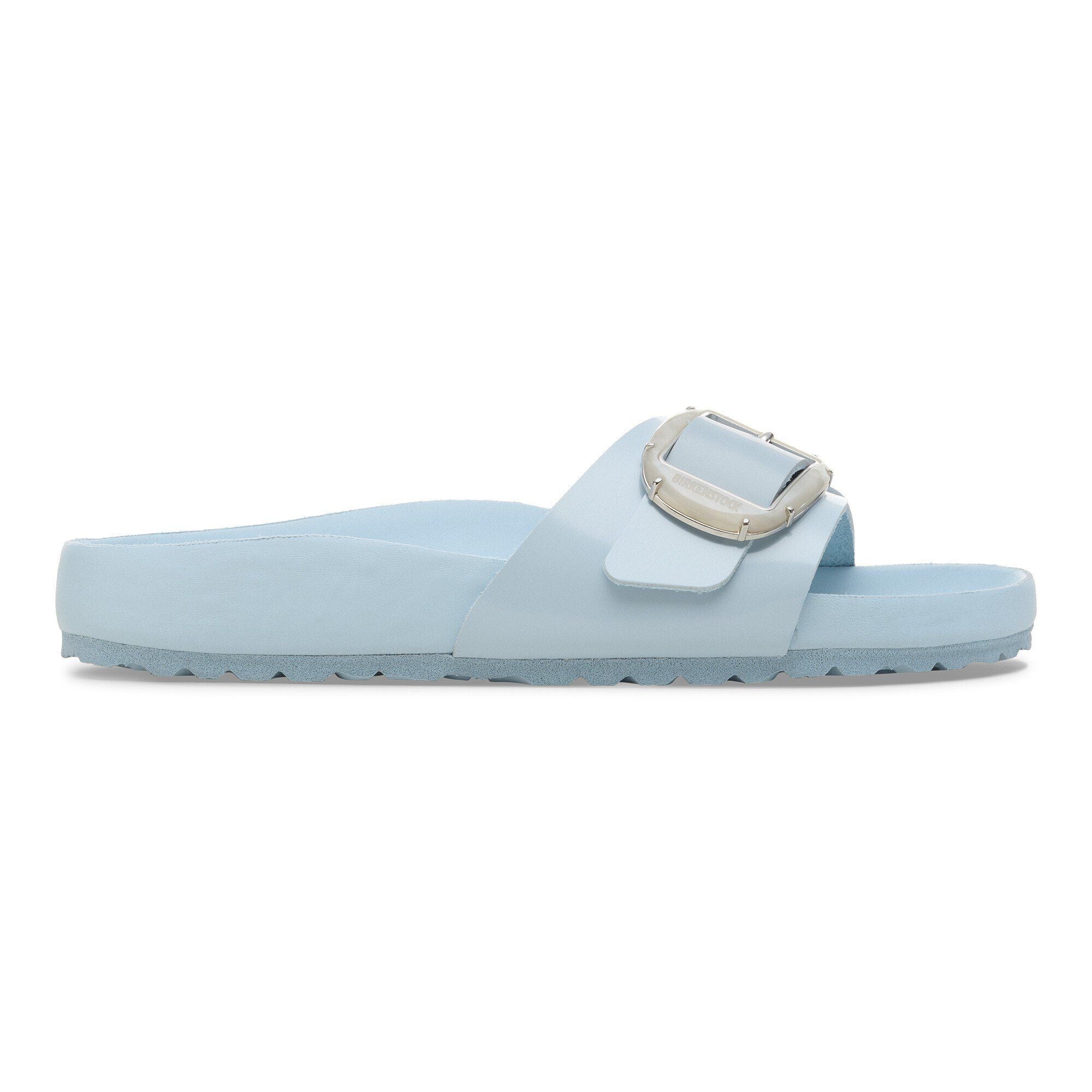 Madrid Big Buckle Pearl Natural Leather Patent