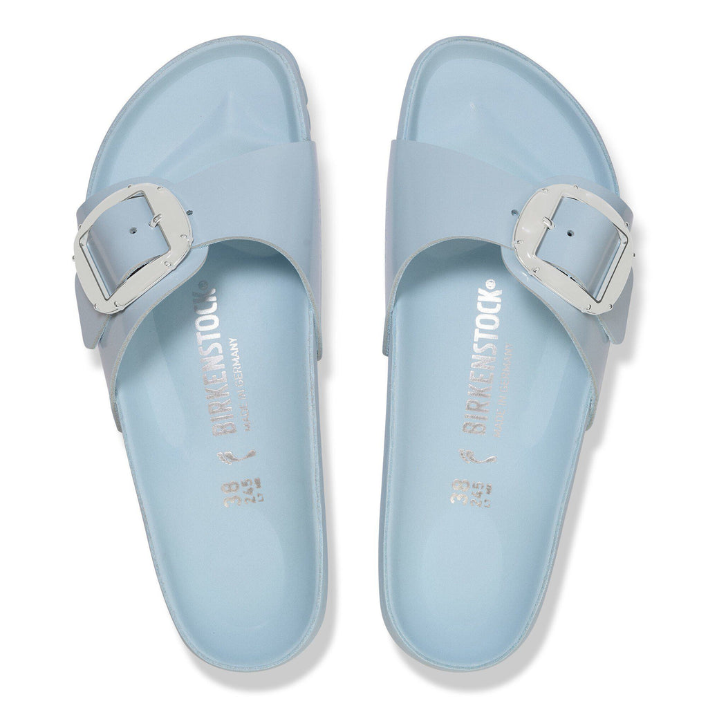 Madrid Big Buckle Pearl Natural Leather Patent