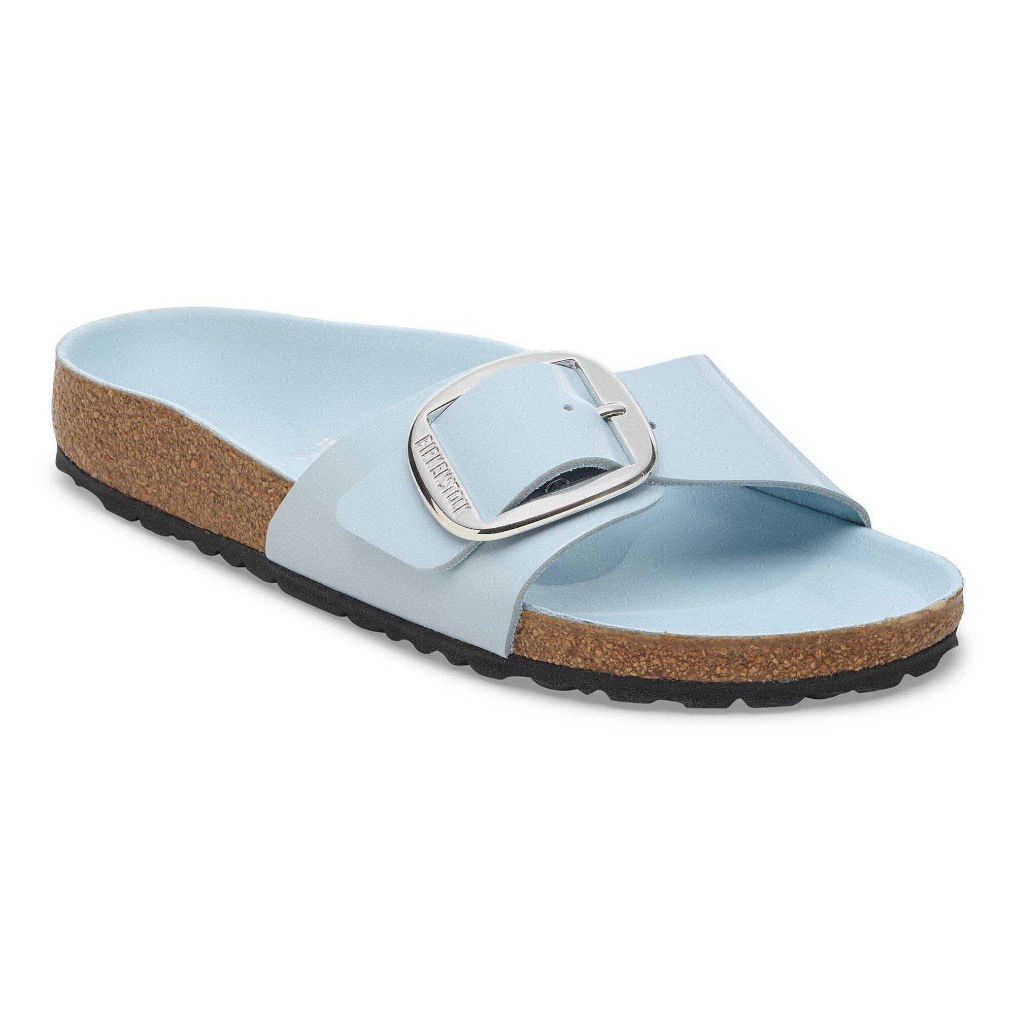 Madrid Big Buckle Natural Leather Patent