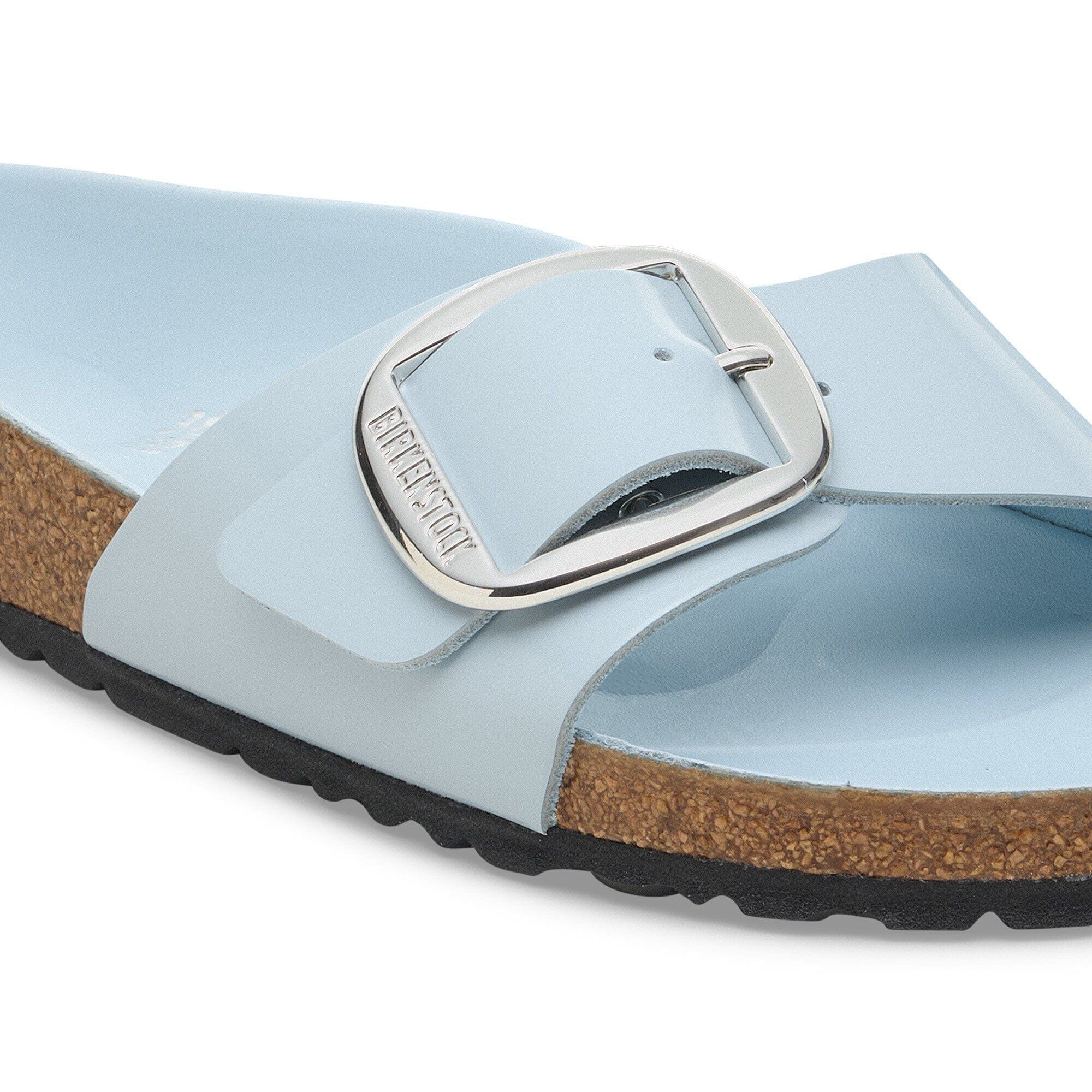 Madrid Big Buckle Natural Leather Patent