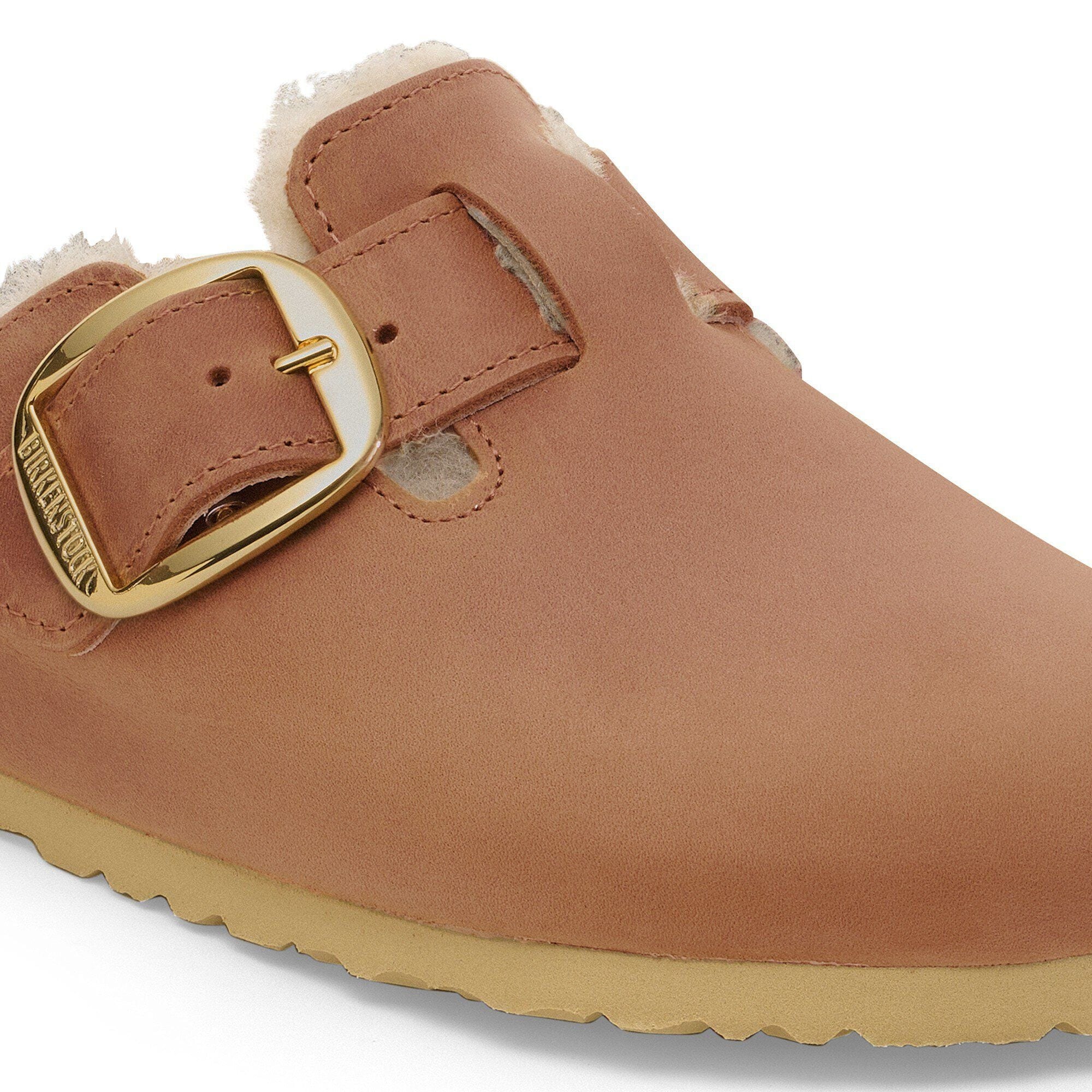 Boston Big Buckle Shearling Natural Leather Oiled