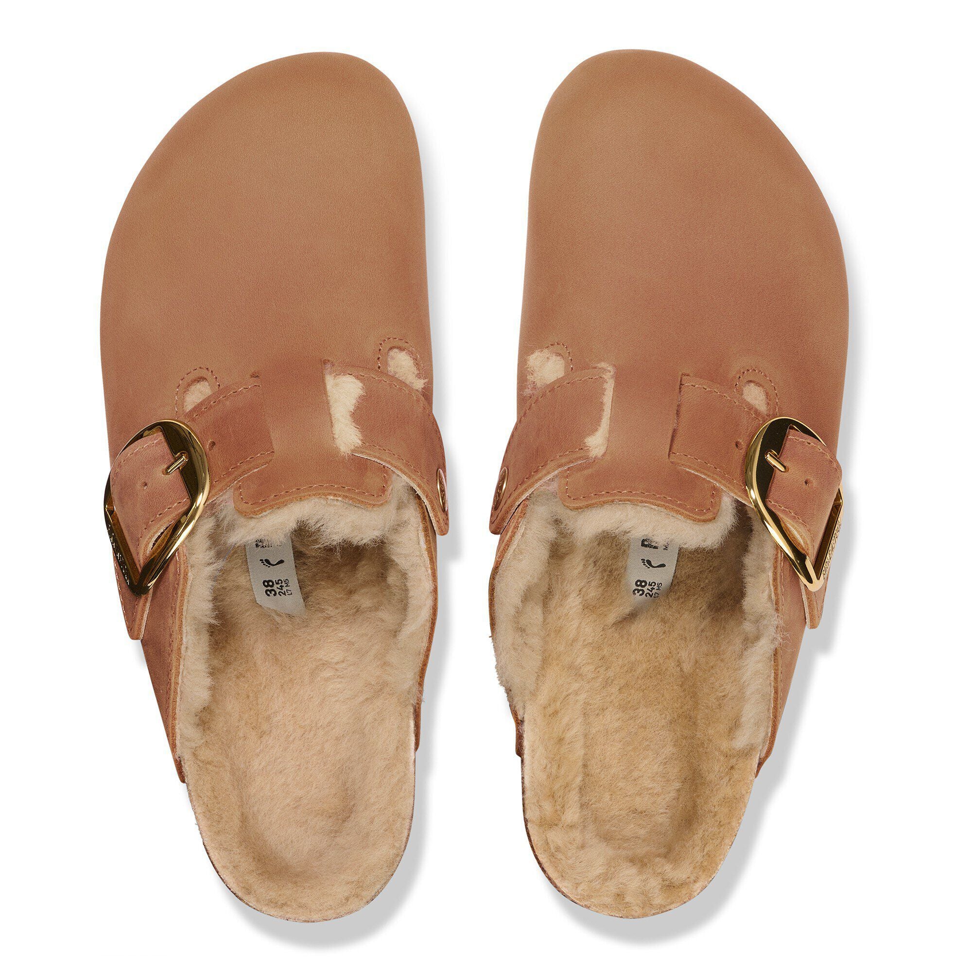 Boston Big Buckle Shearling Natural Leather Oiled
