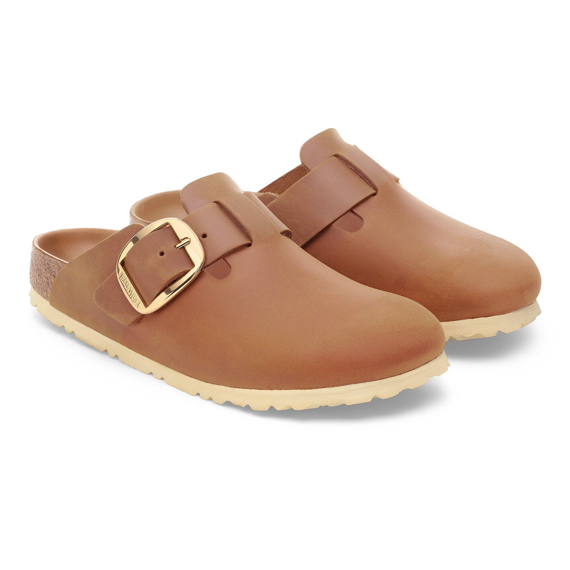 Boston Big Buckle Natural Leather Oiled