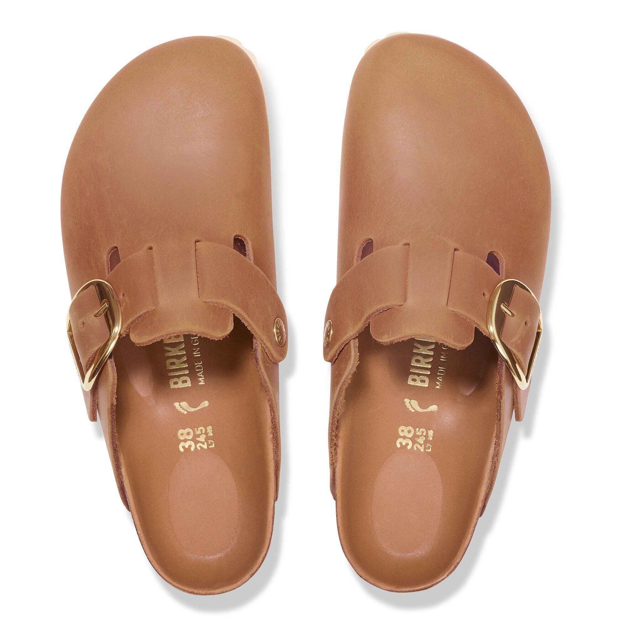 Boston Big Buckle Natural Leather Oiled