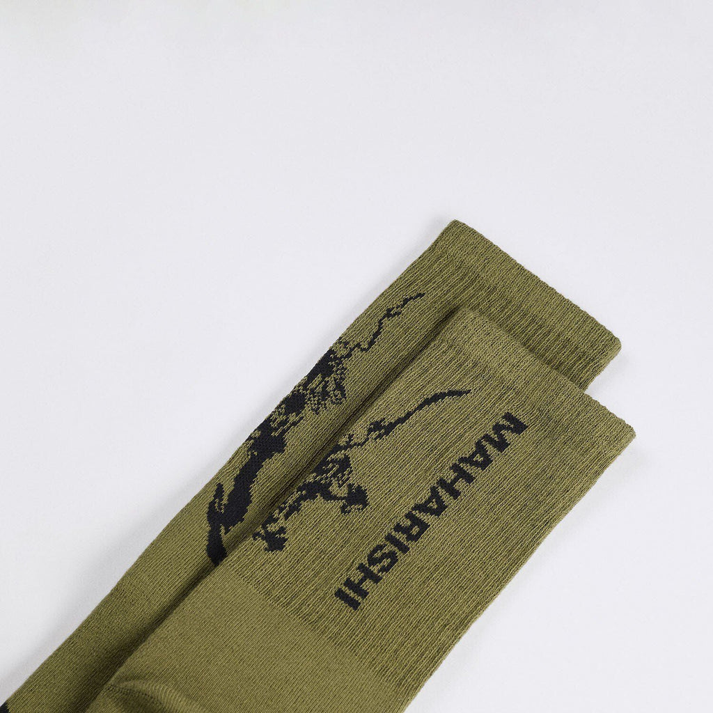 Maharishi Tabi Sports Socks Cotton-Polyamide-Elastane Olive
