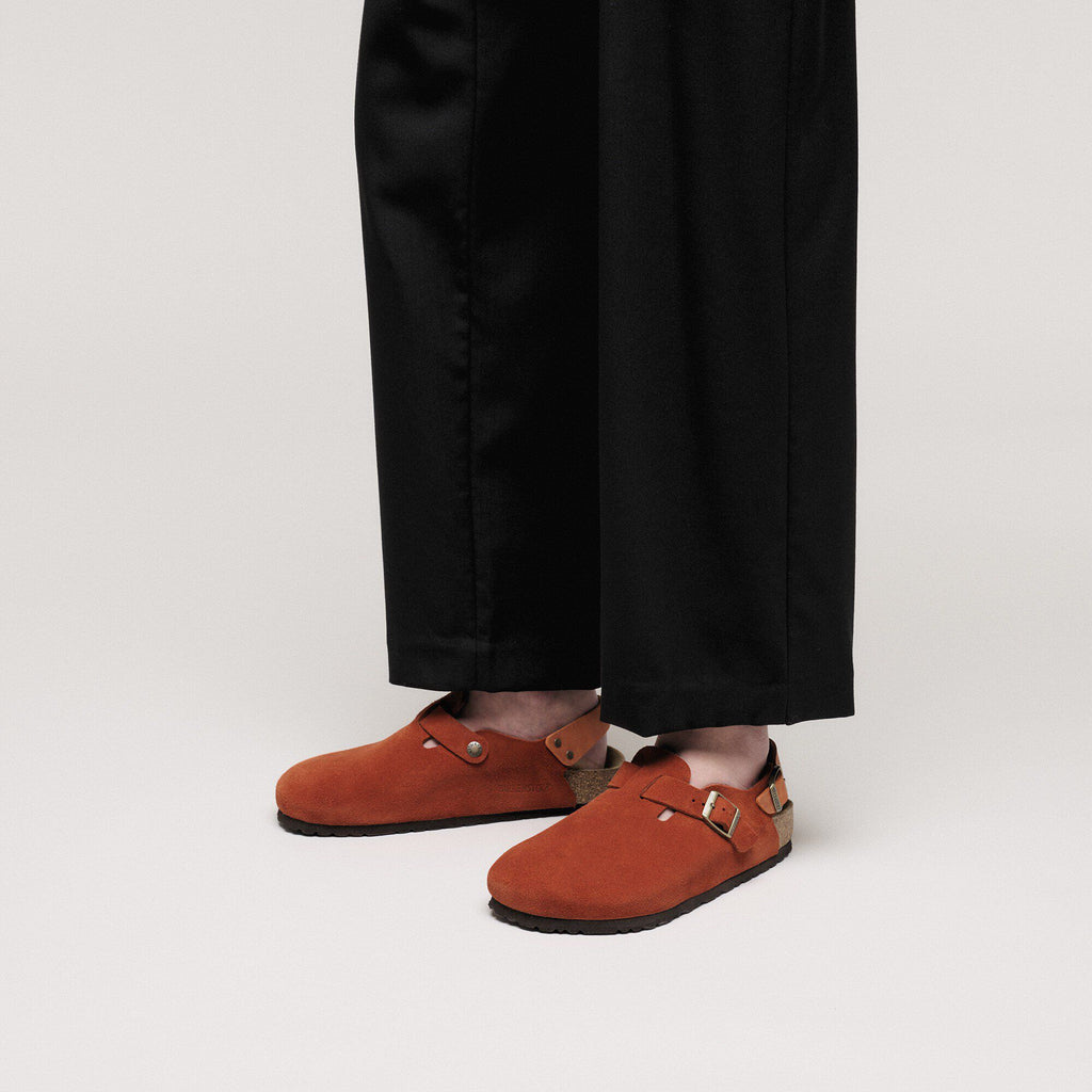 Tokio Suede Leather Rust Brown