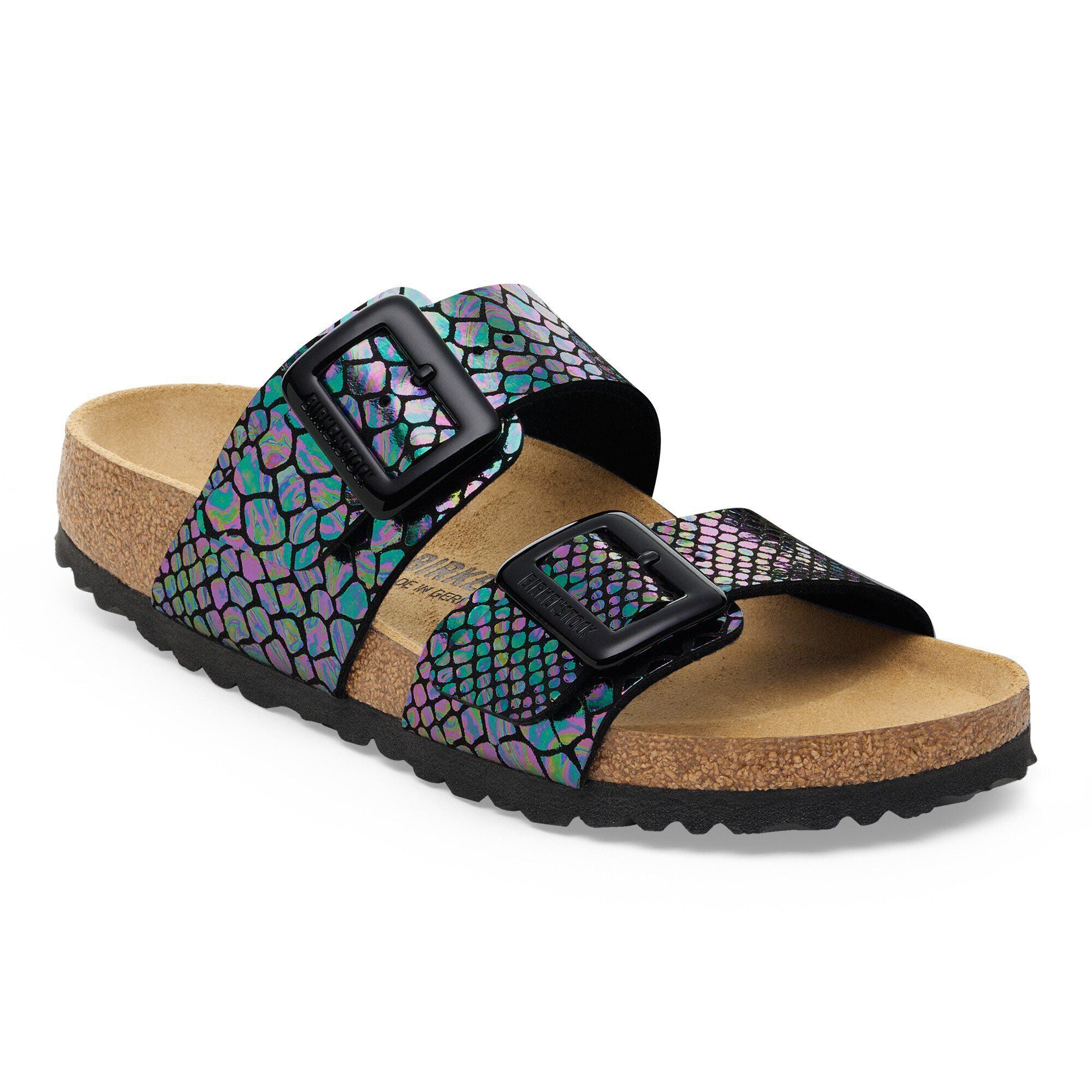 Sydney Luxe Buckle Synthetics Shiny Snake Black