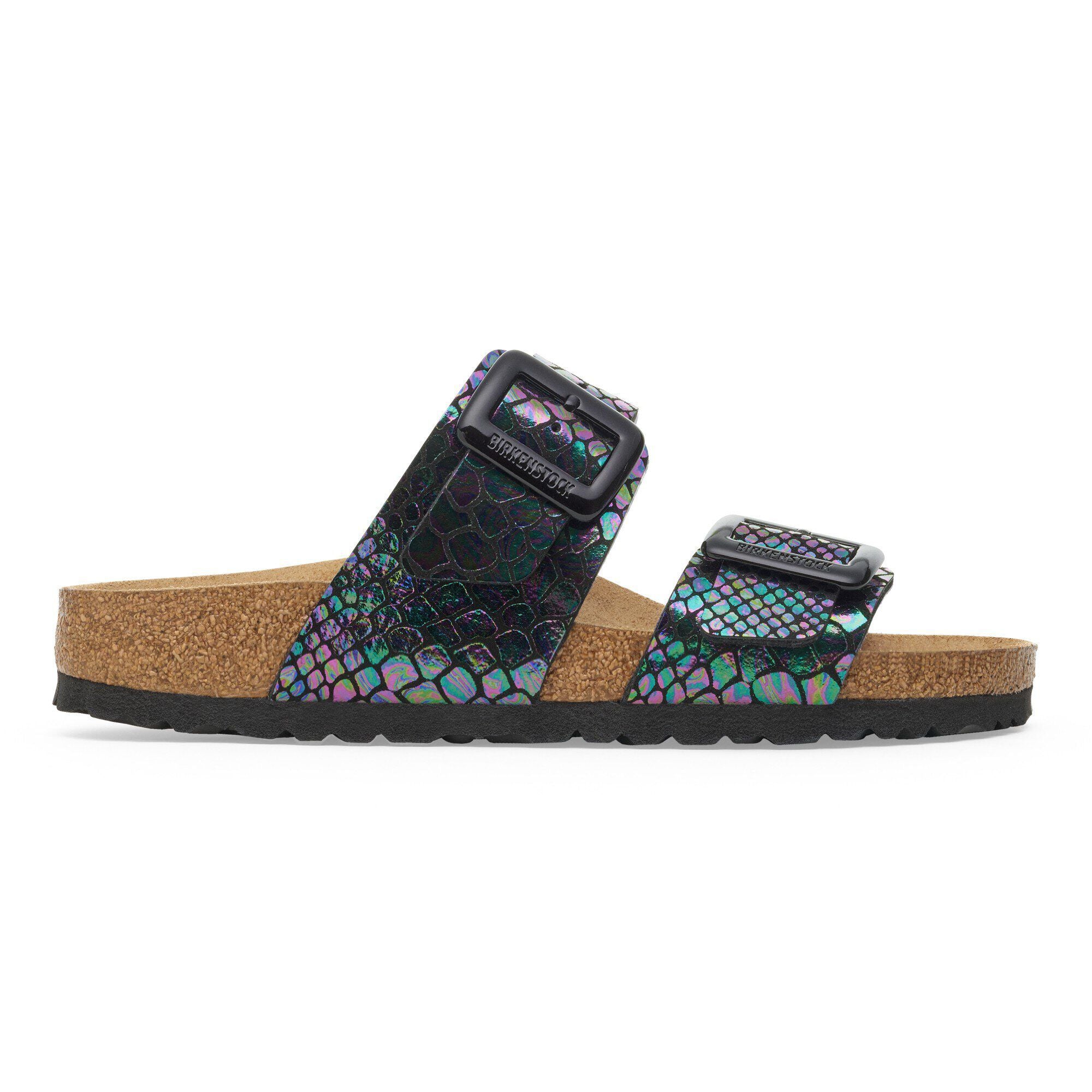 Sydney Luxe Buckle Synthetics Shiny Snake Black