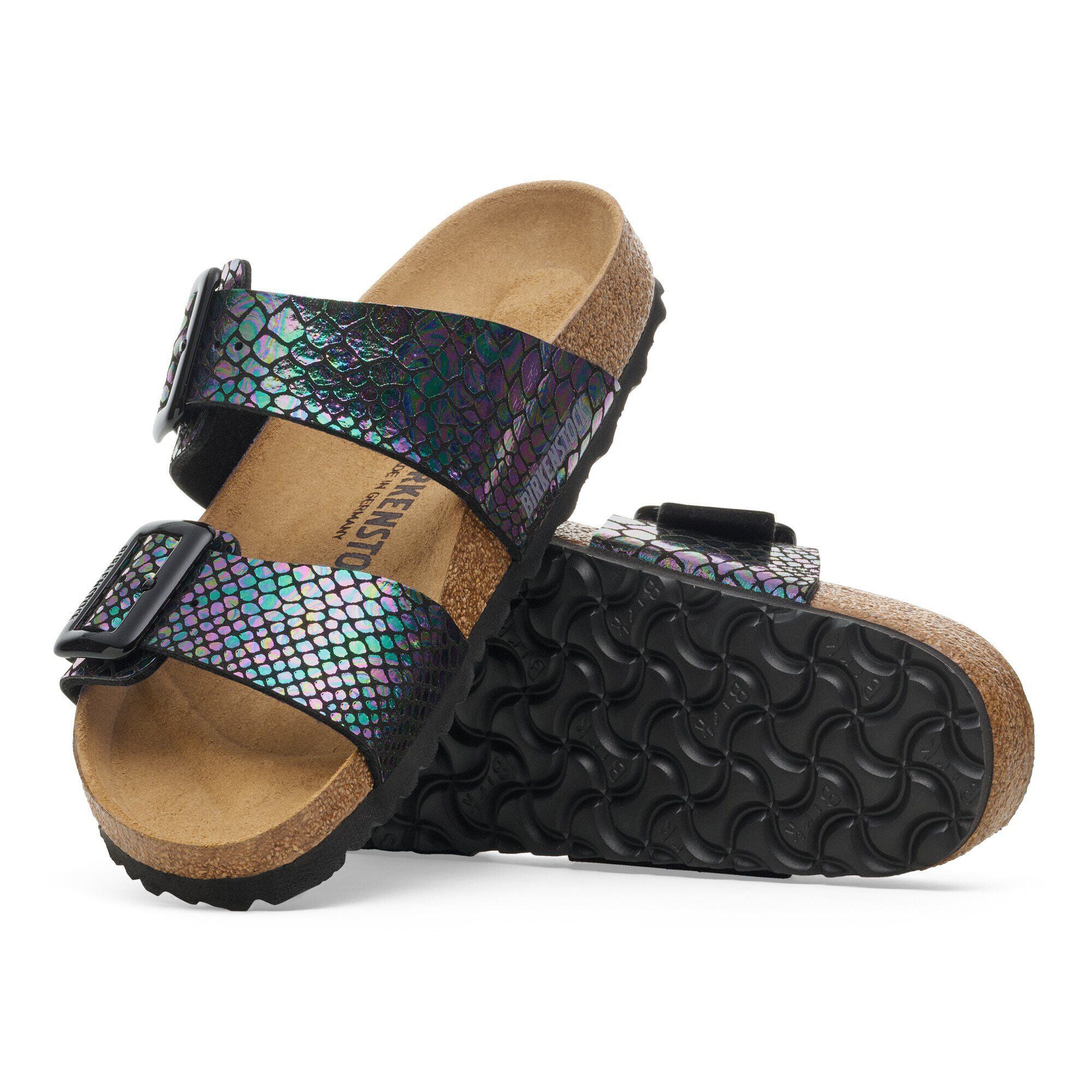 Sydney Luxe Buckle Synthetics Shiny Snake Black
