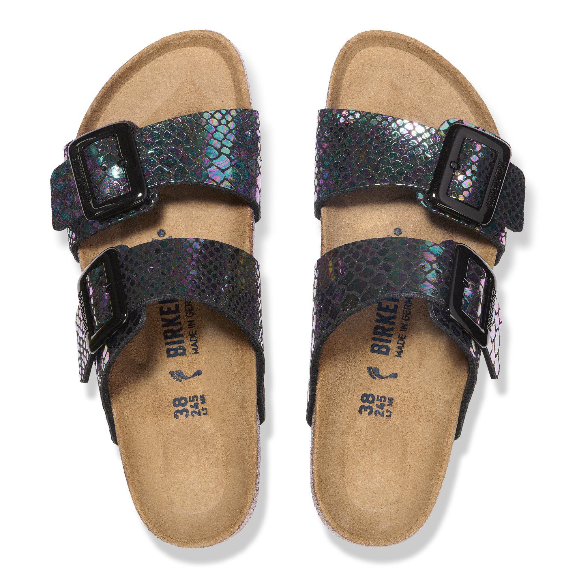 Sydney Luxe Buckle Synthetics Shiny Snake Black