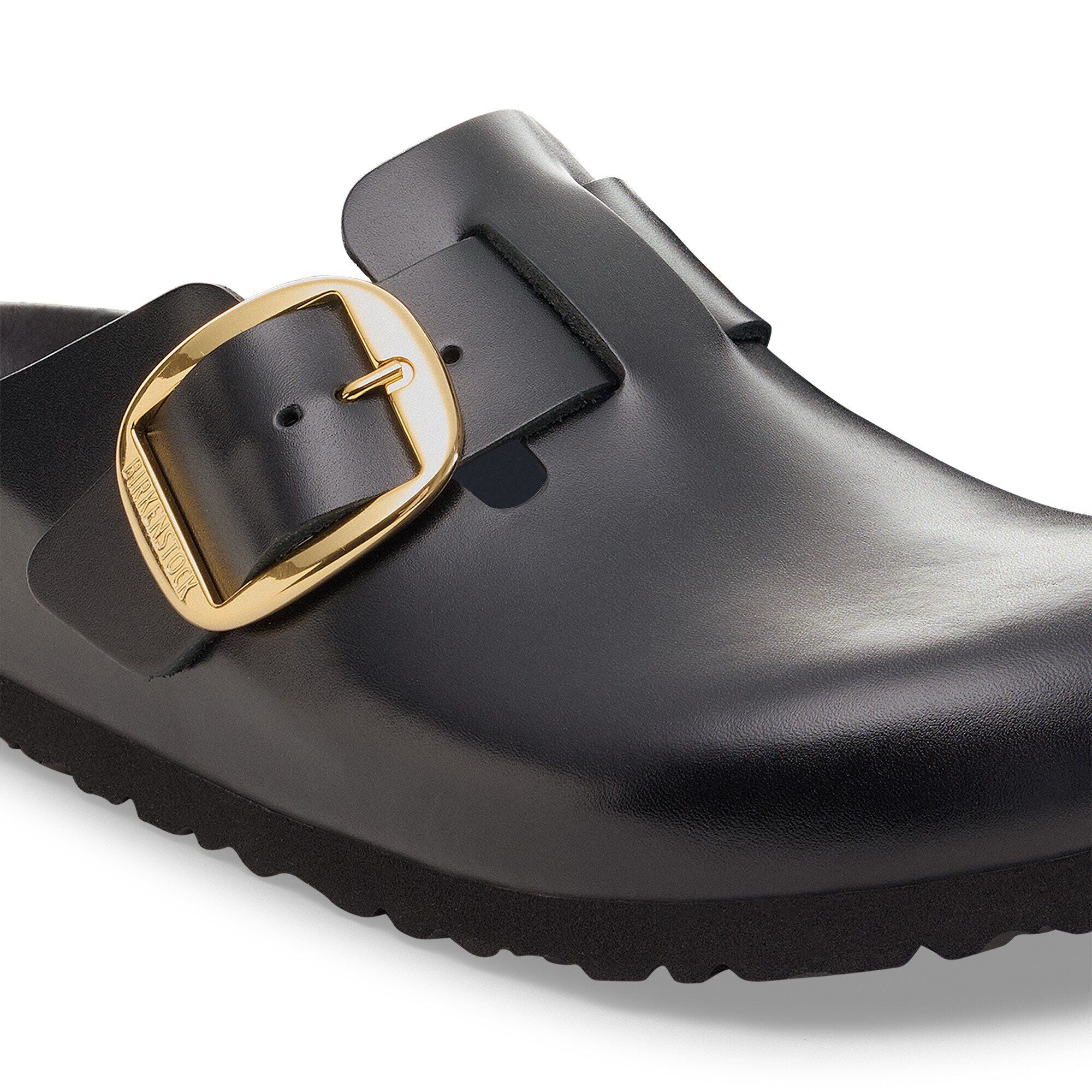 Boston Big Buckle Leather Black Dressy Leather