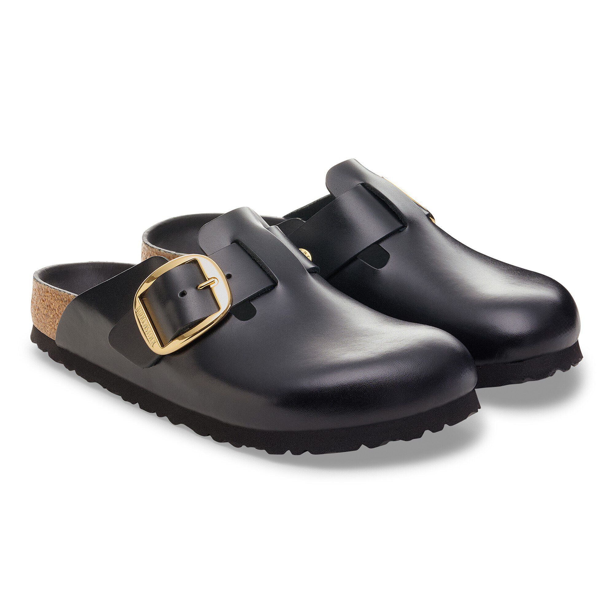 Boston Big Buckle Leather Black Dressy Leather