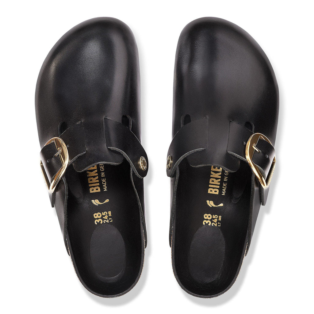 Boston Big Buckle Leather Black Dressy Leather