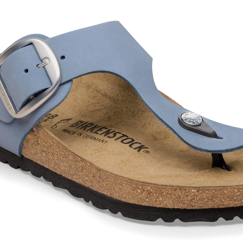 Gizeh Big Buckle Nubuck Leather Stone Blue