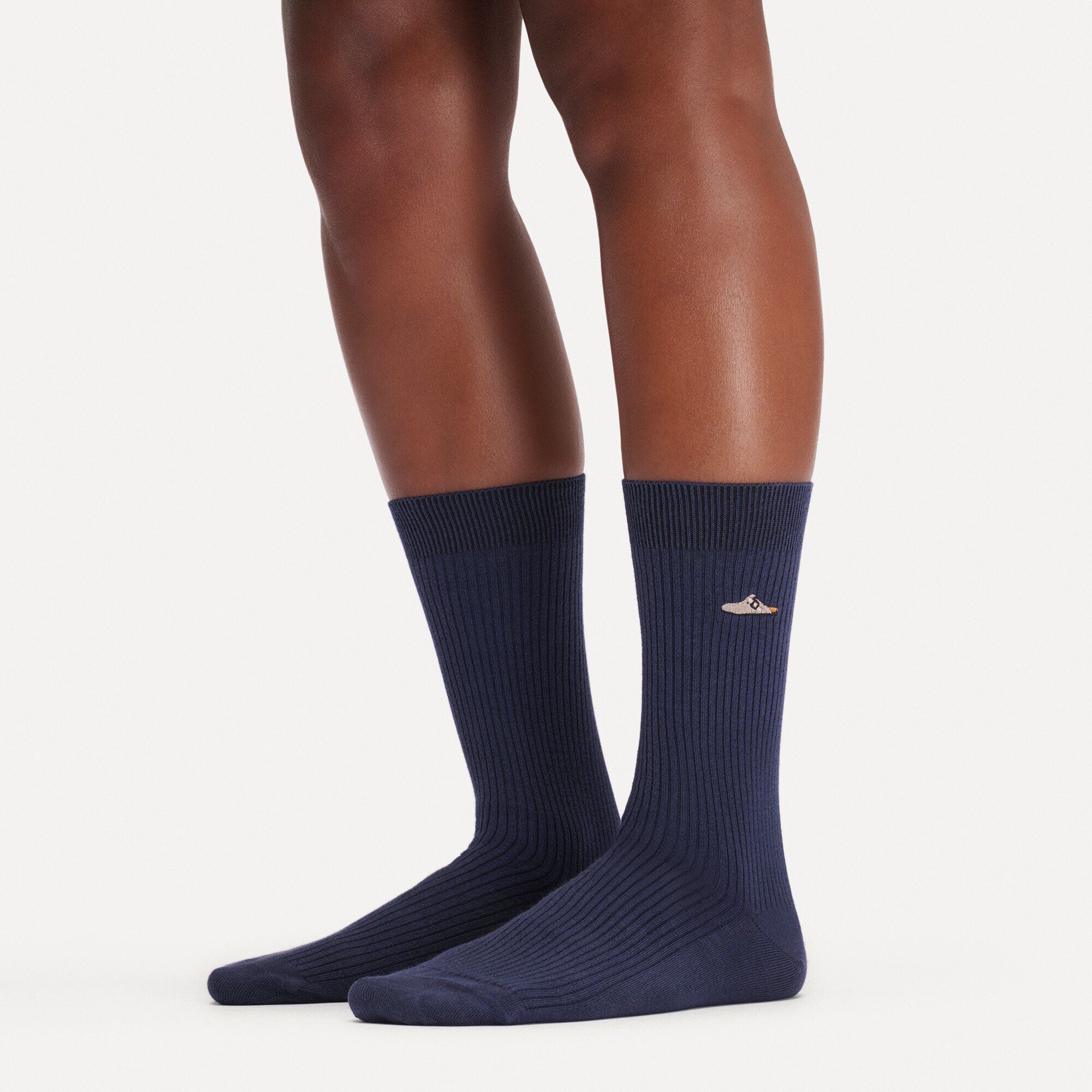 Cotton Ribbed Socks Cotton/Polyamid/Elastane