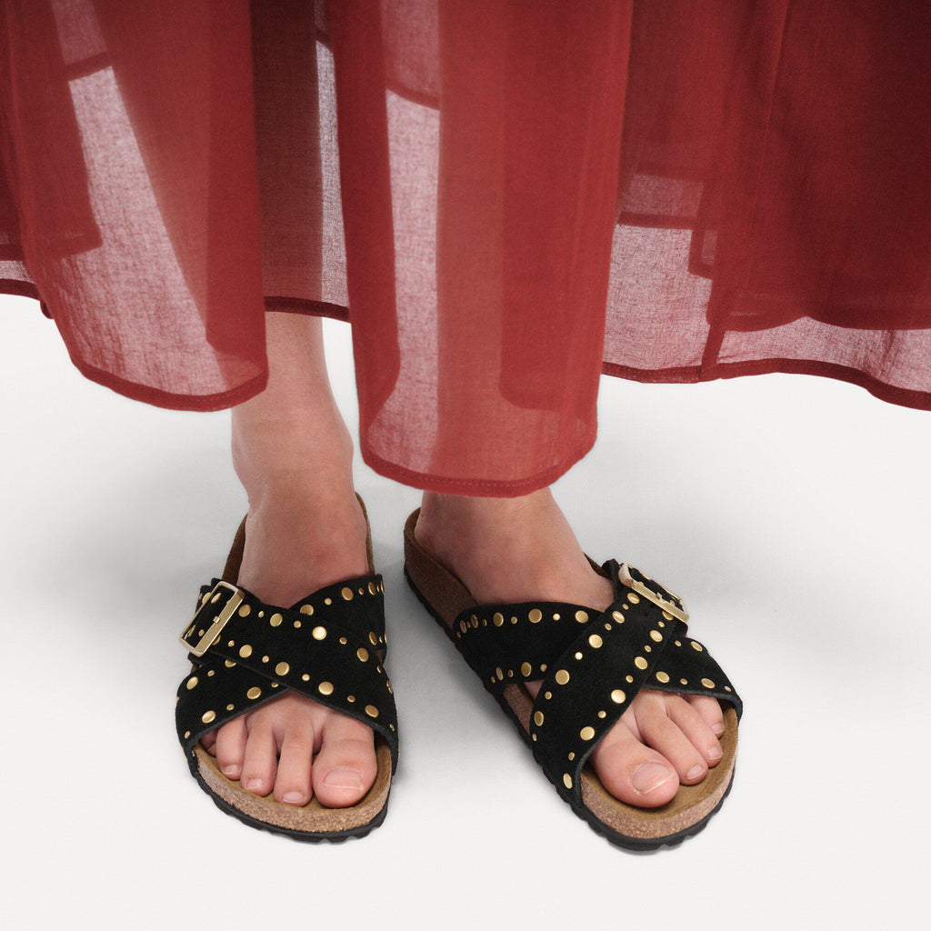Siena Rivet Suede Leather