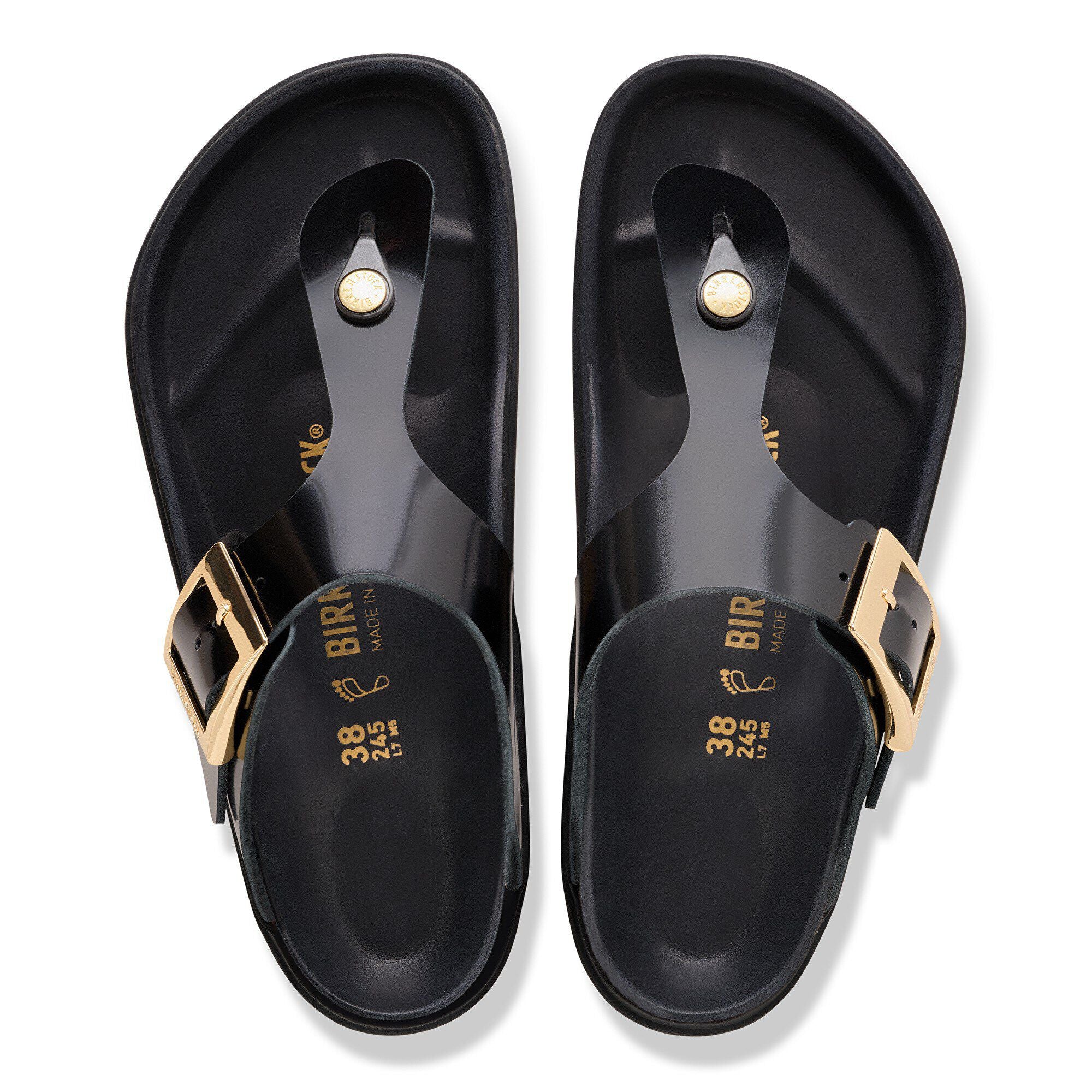 Gizeh Droplet Buckle Natural Leather Patent