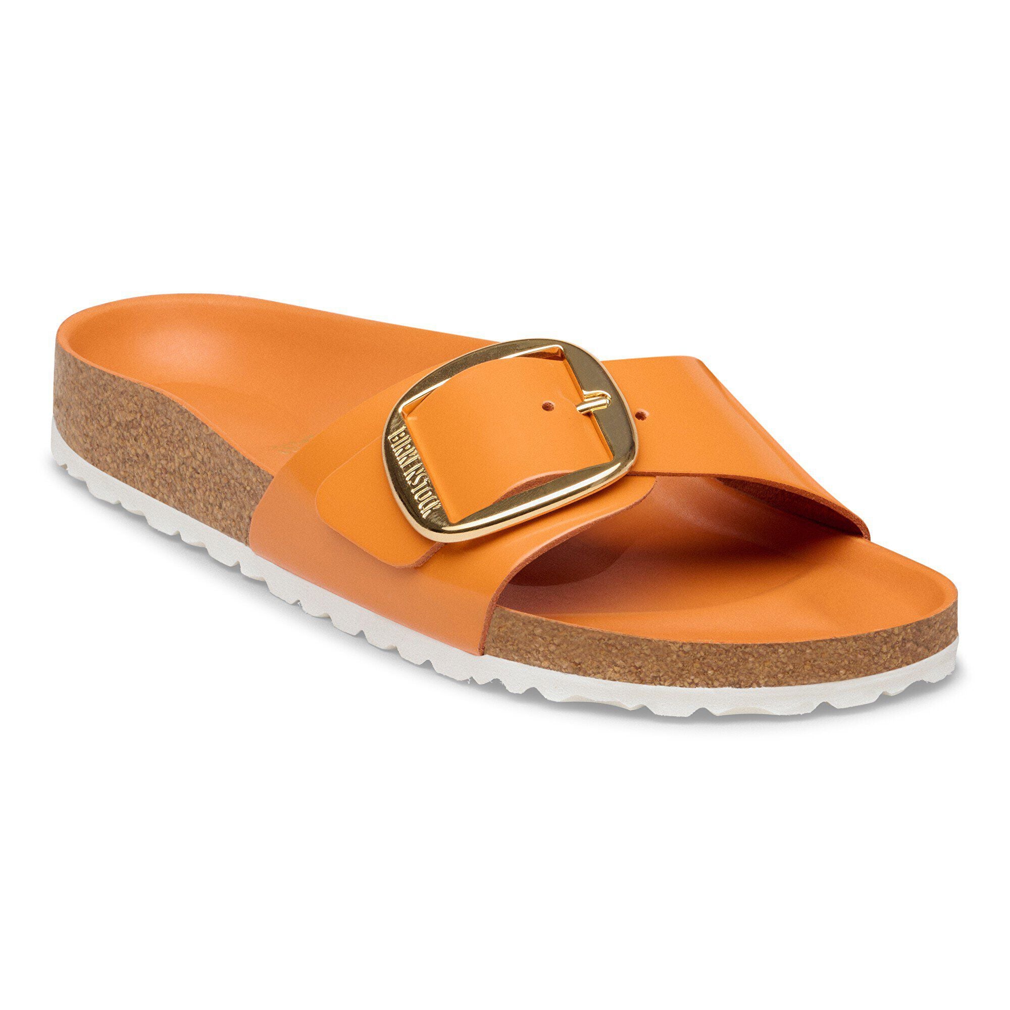 Madrid Big Buckle Natural Leather Patent