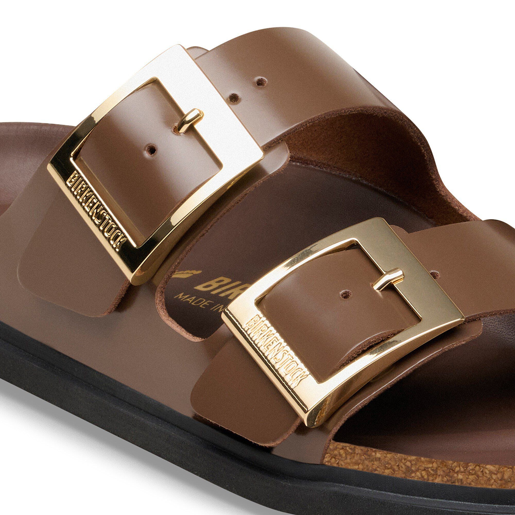 Arizona Droplet Buckle Natural Leather Patent