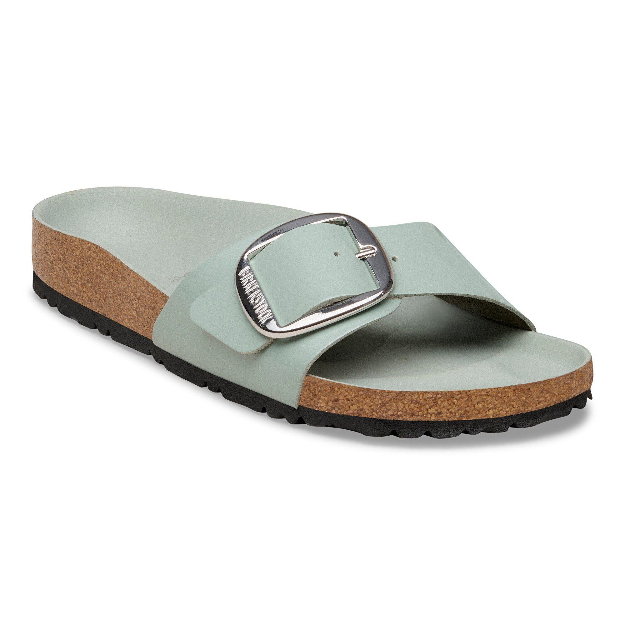 Madrid Big Buckle Natural Leather Patent