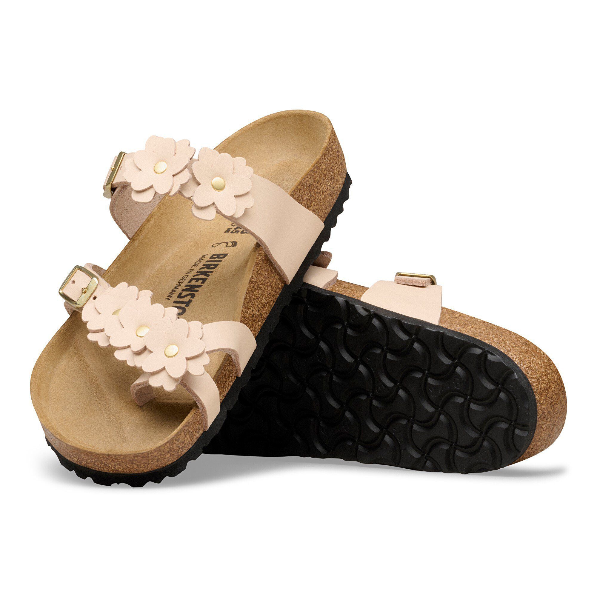 Mayari Flower Embellishment Natural Leather