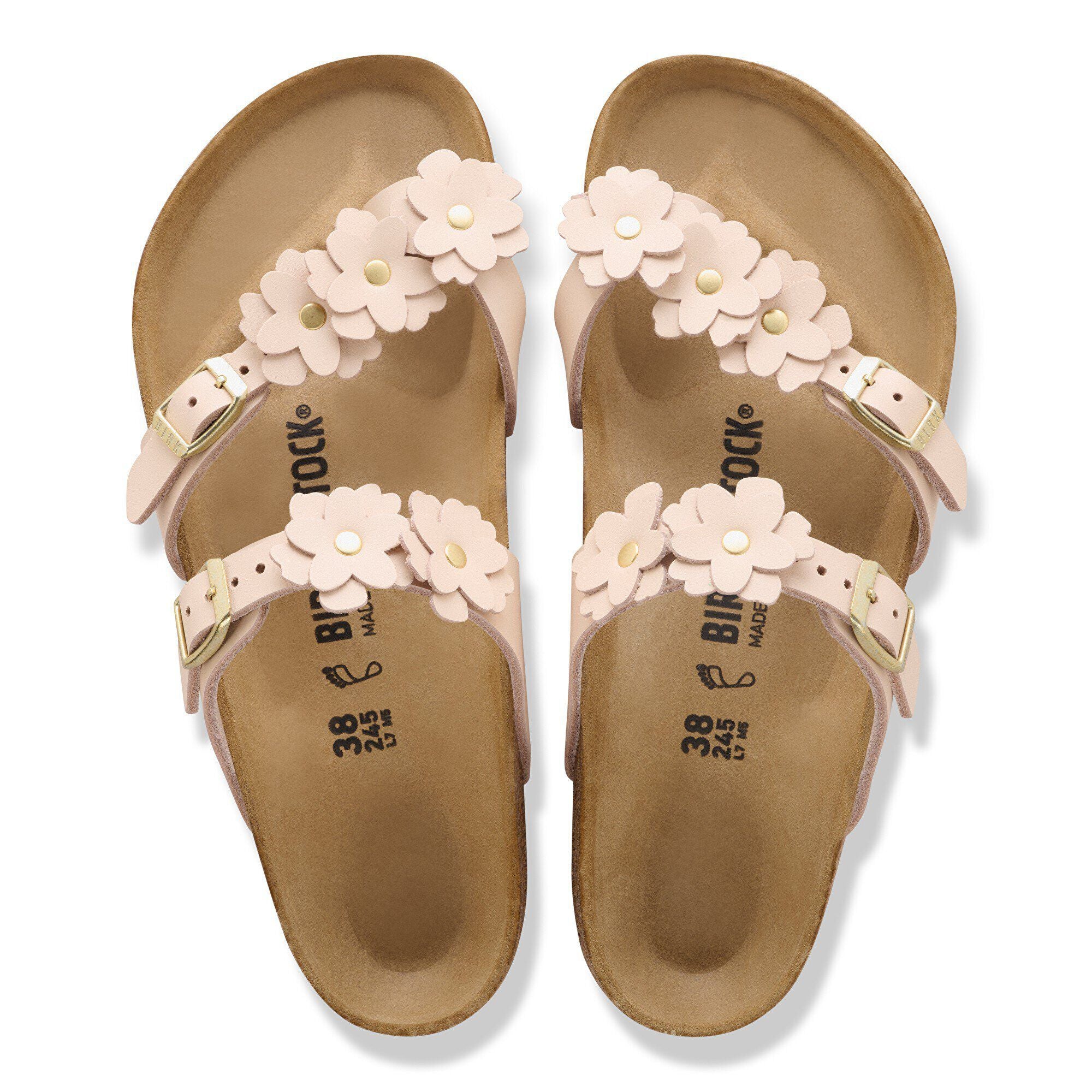 Mayari Flower Embellishment Natural Leather