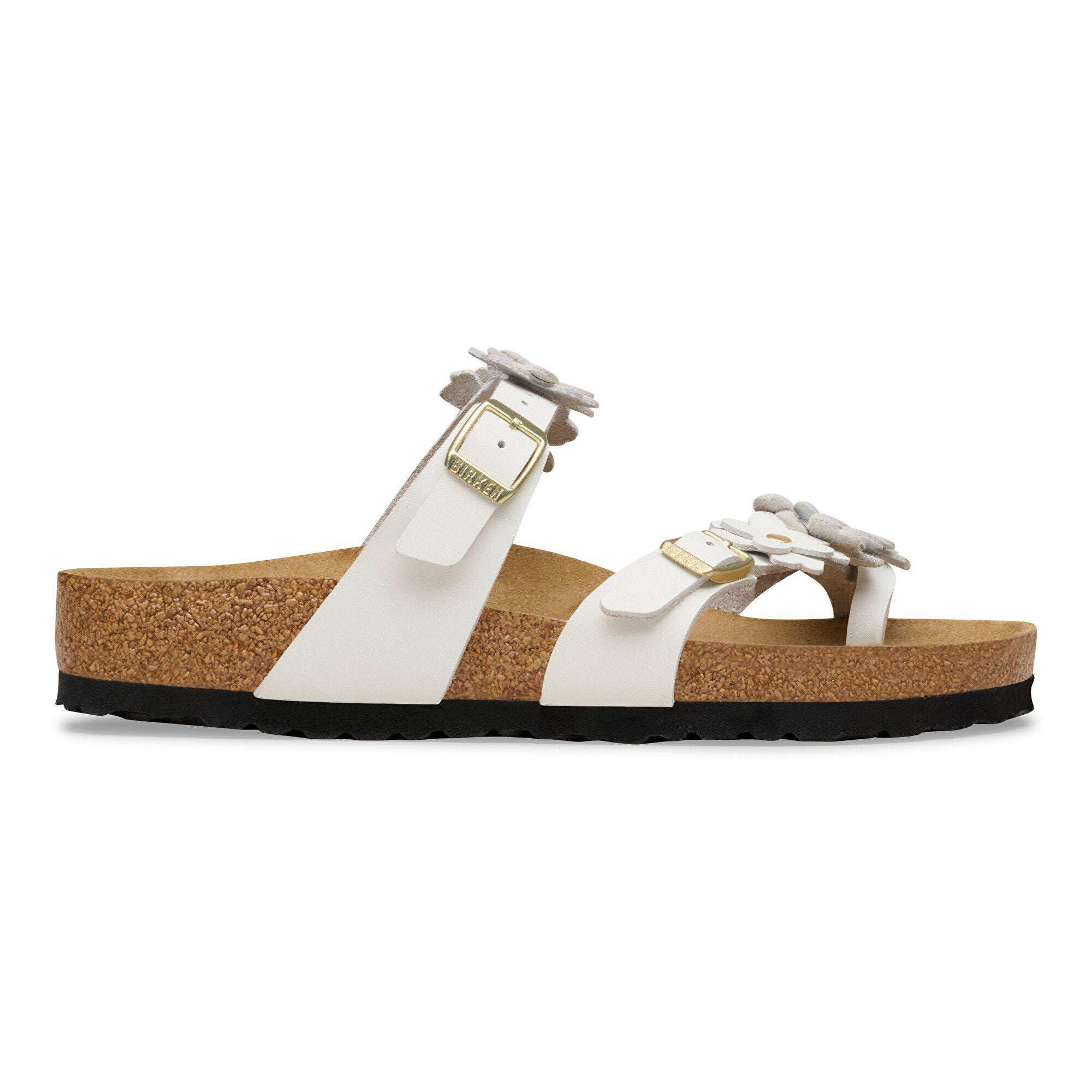 Mayari Flower Embellishment Natural Leather