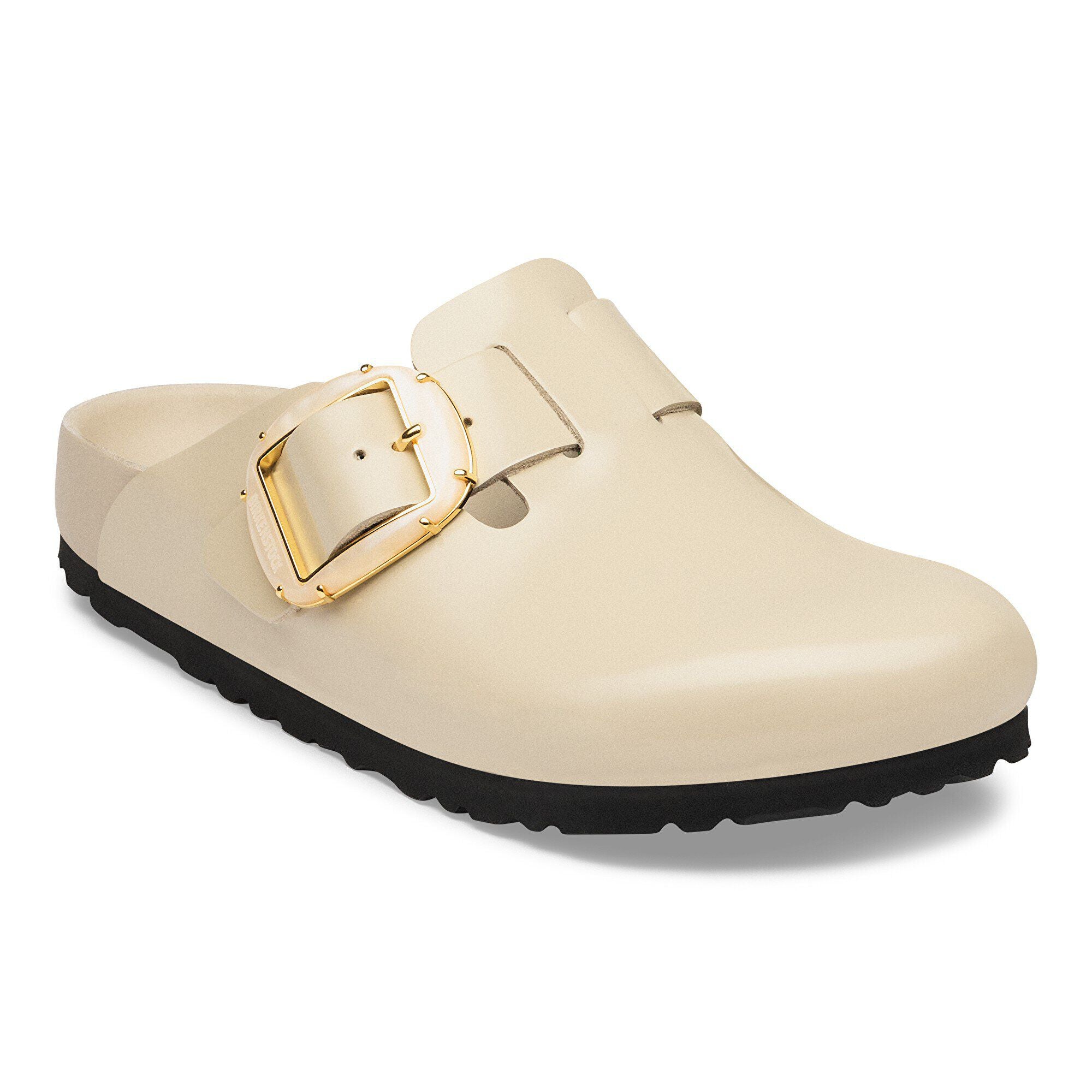 Boston Big Buckle Natural Leather Patent