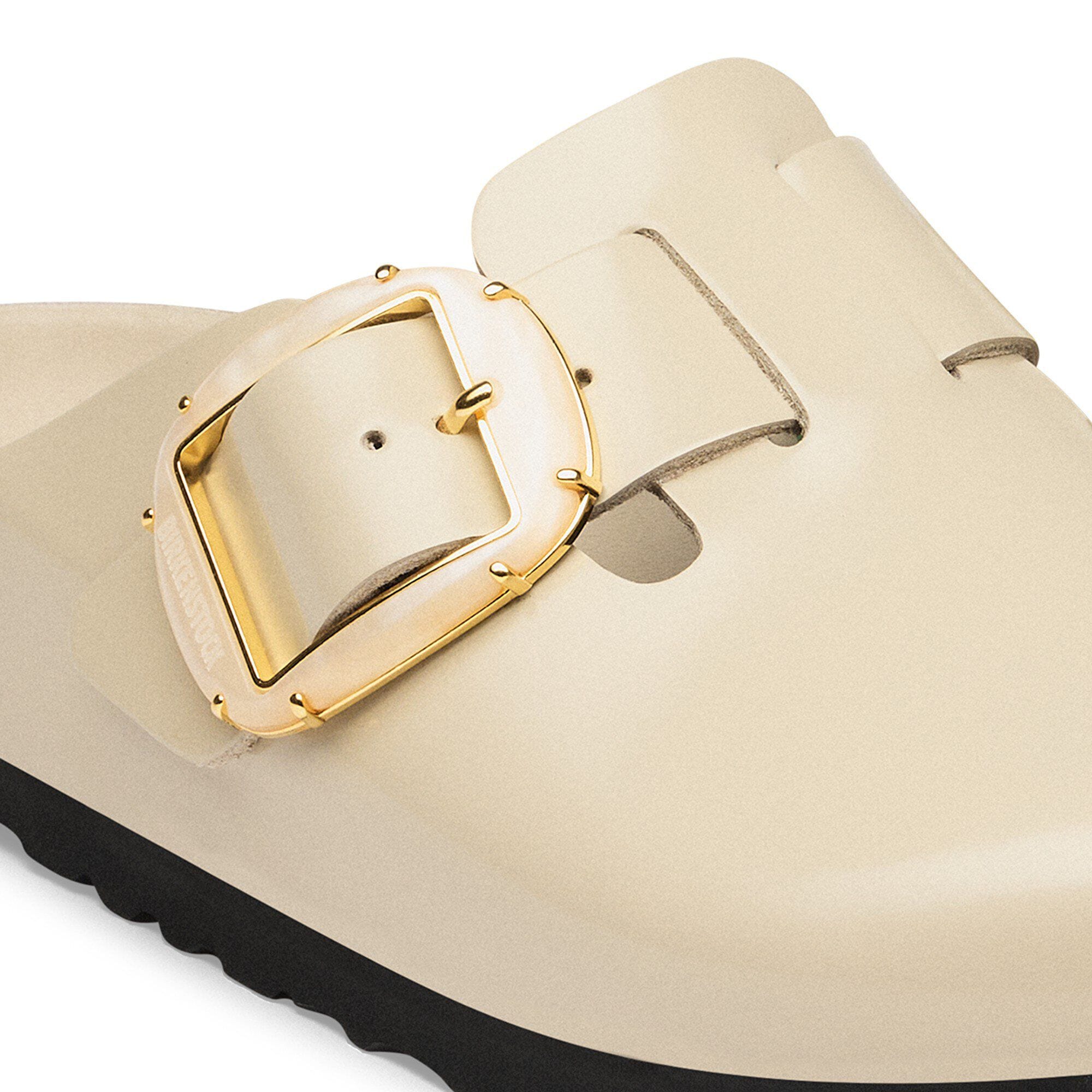 Boston Big Buckle Natural Leather Patent