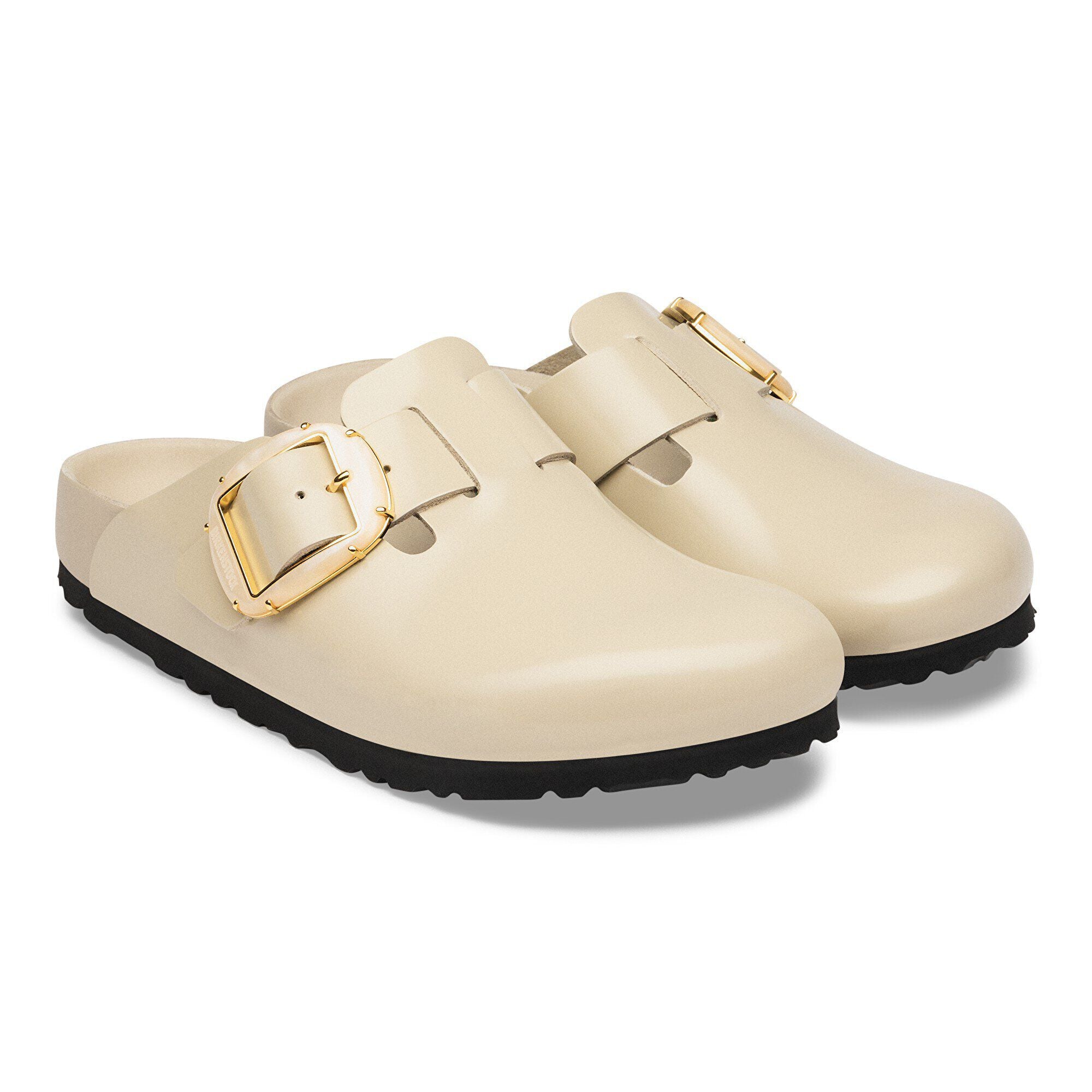 Boston Big Buckle Natural Leather Patent