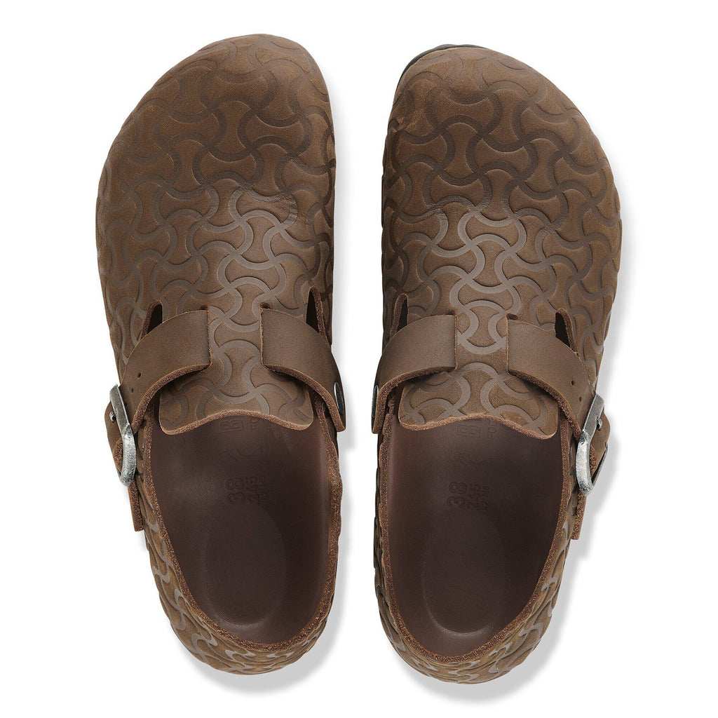 London Single Strap Natural Leather Embossed
