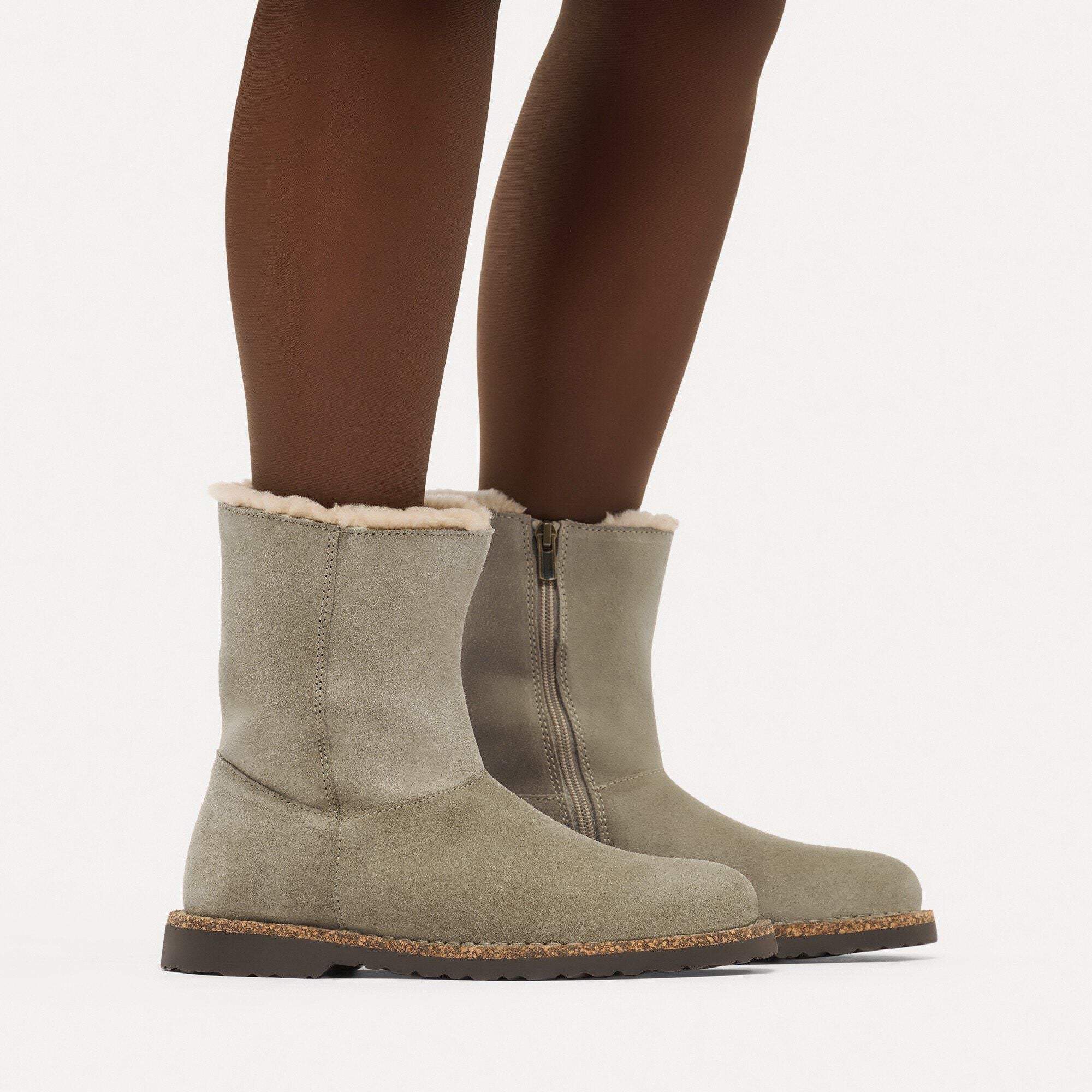 Uppsala Zip Shearling Suede Leather