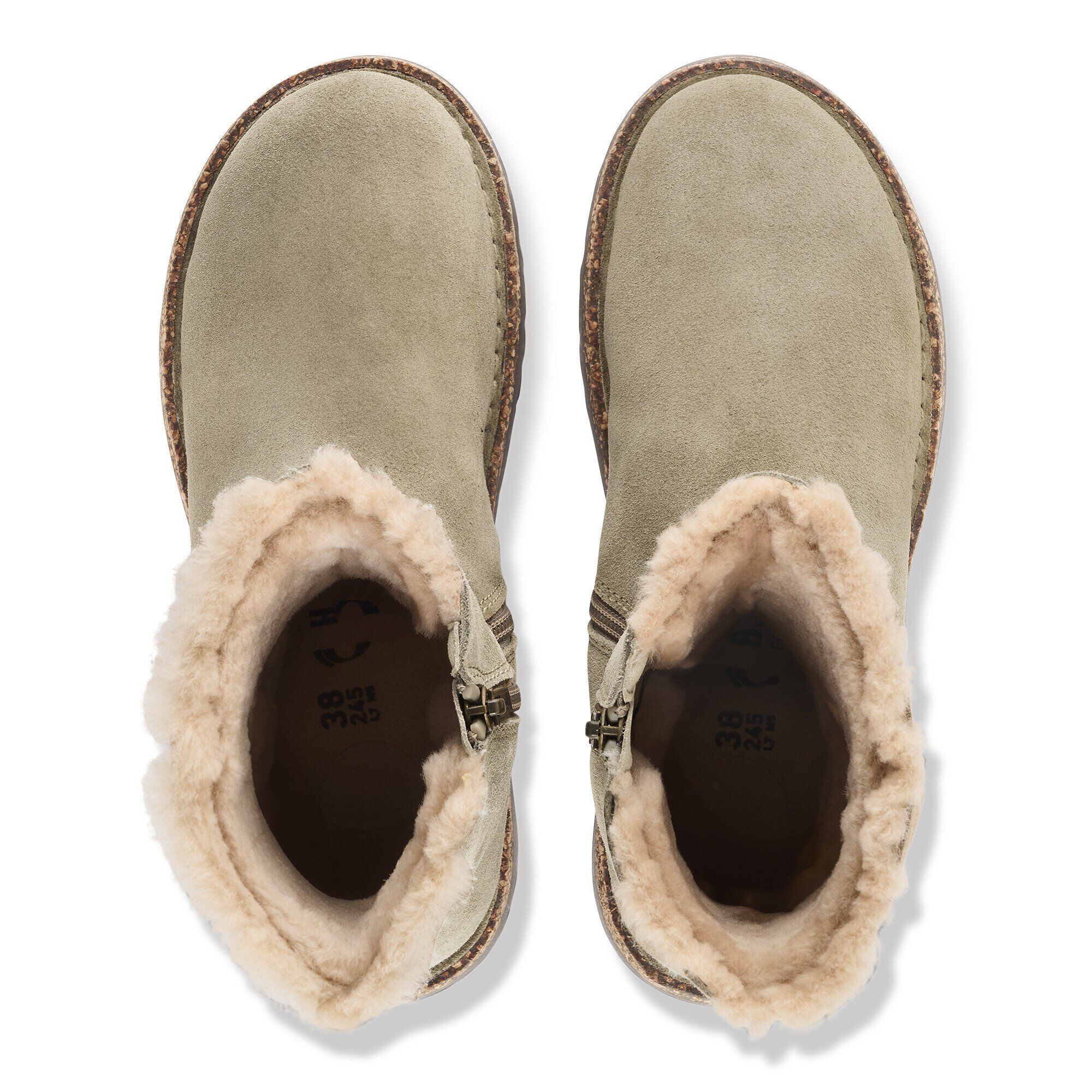 Uppsala Zip Shearling Suede Leather