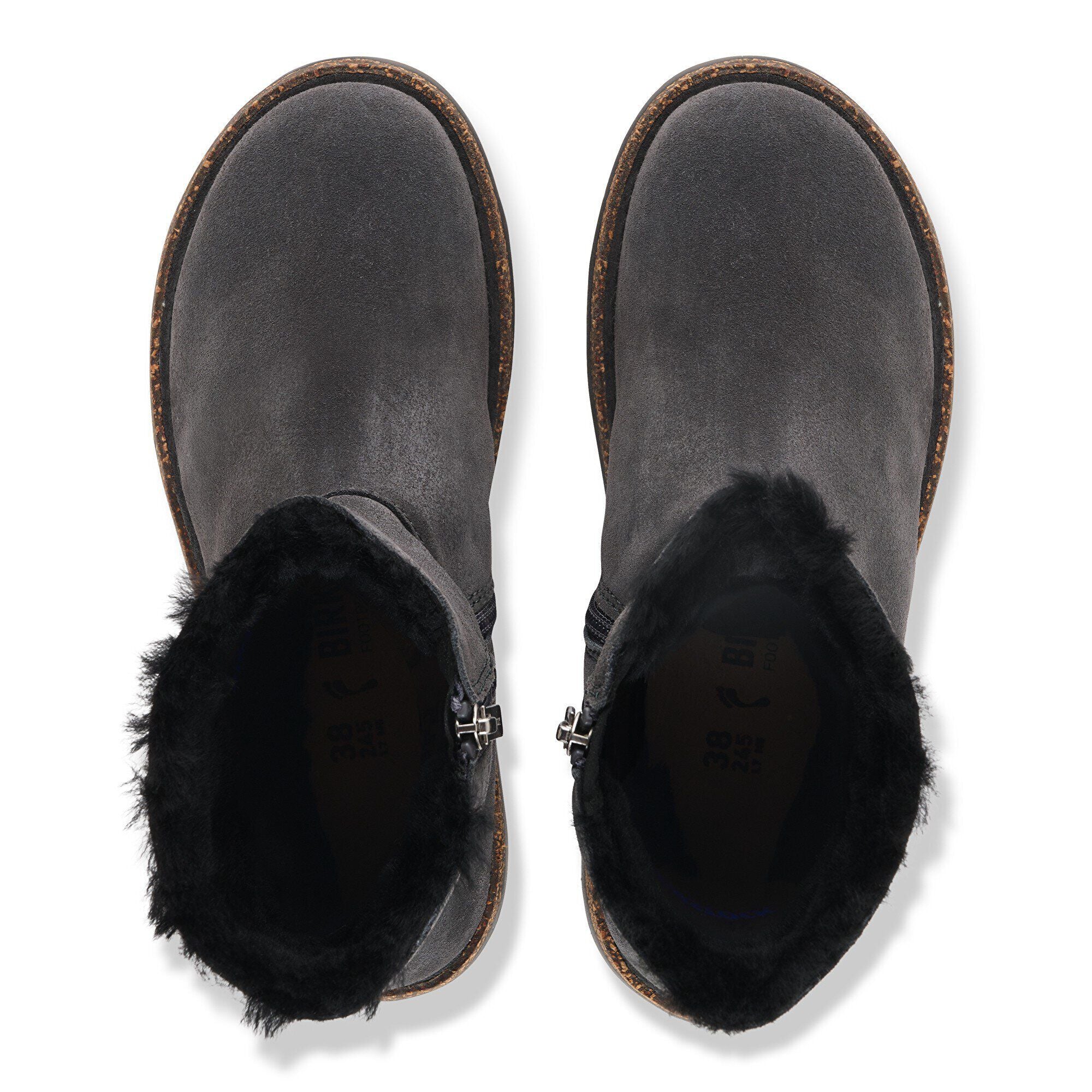 Uppsala Zip Shearling Suede Leather