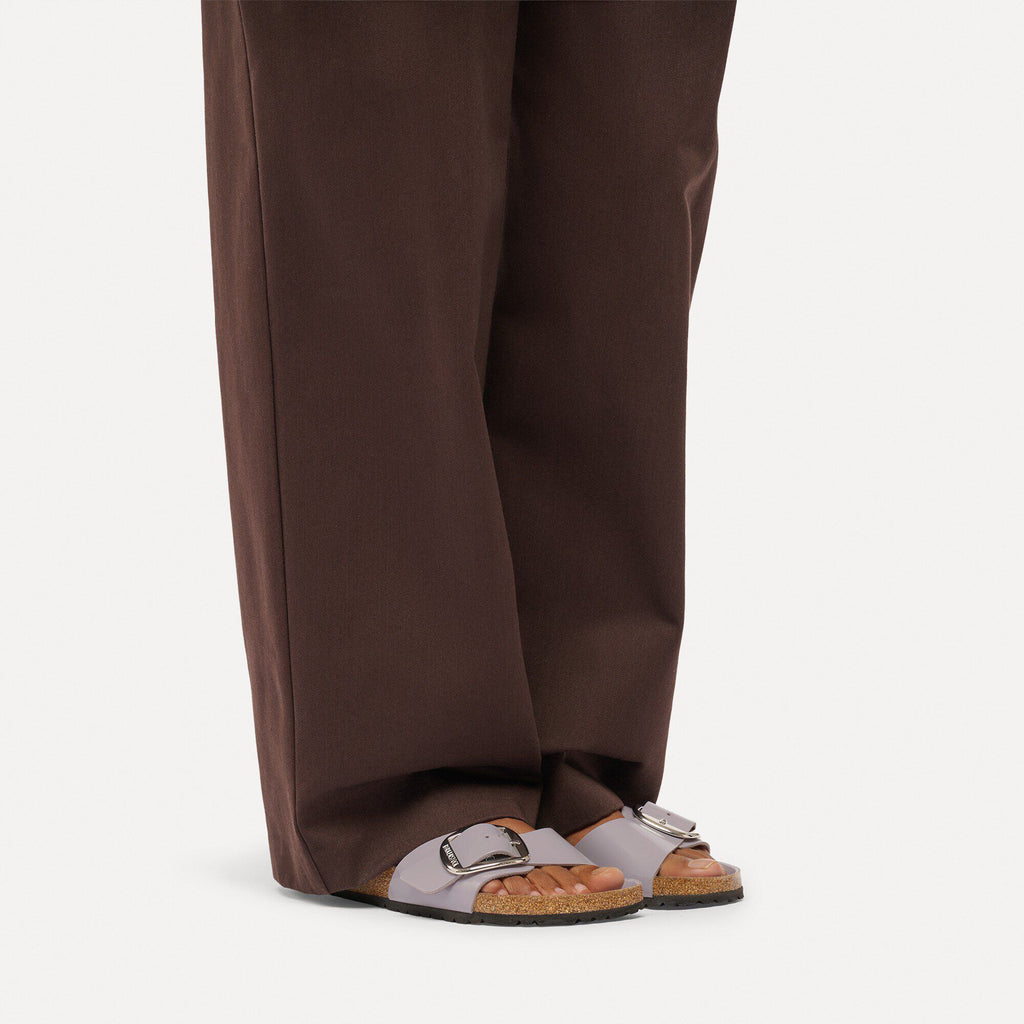 Madrid Big Buckle Natural Leather Patent