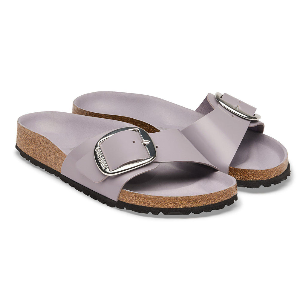Madrid Big Buckle Natural Leather Patent
