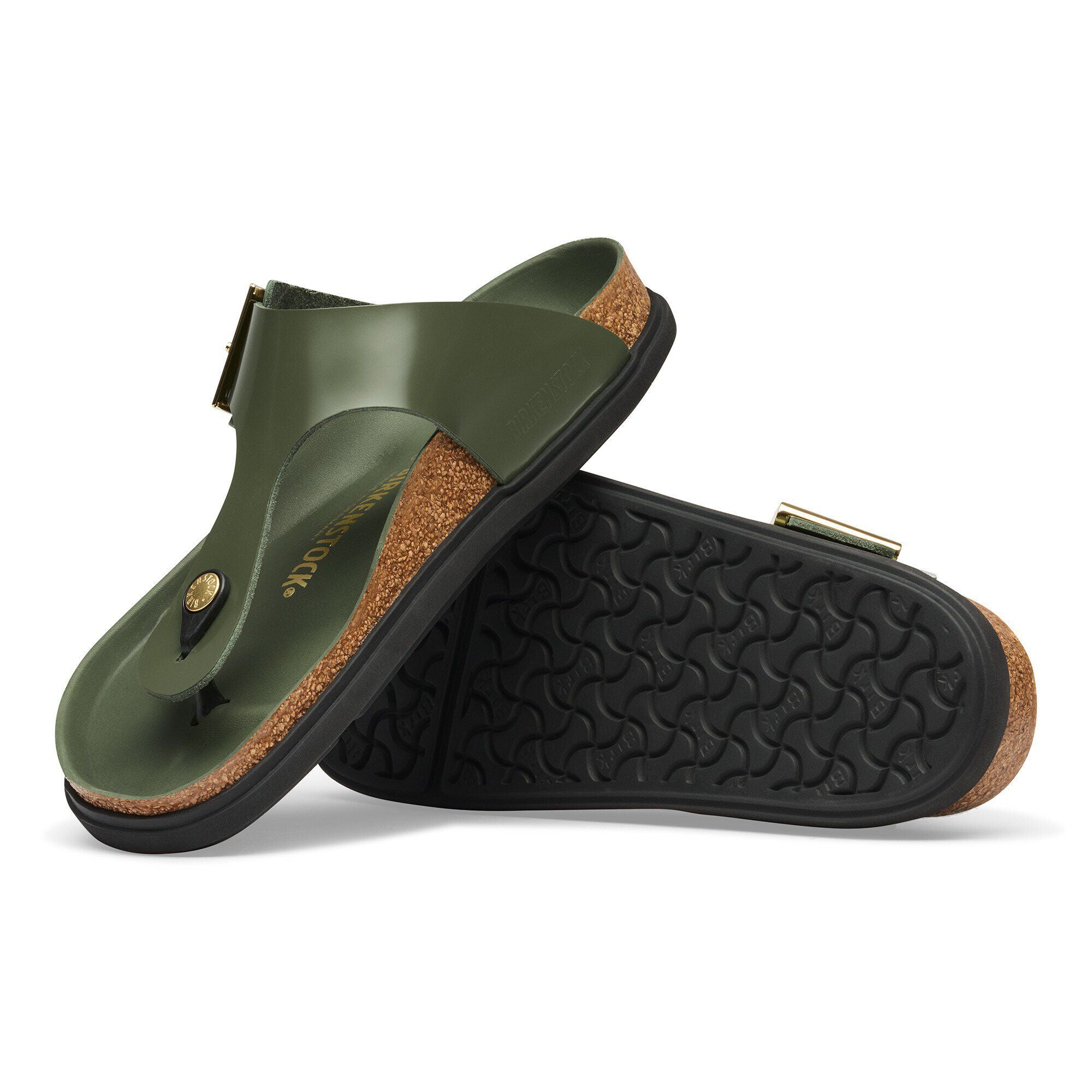 Gizeh Droplet Buckle Natural Leather Patent