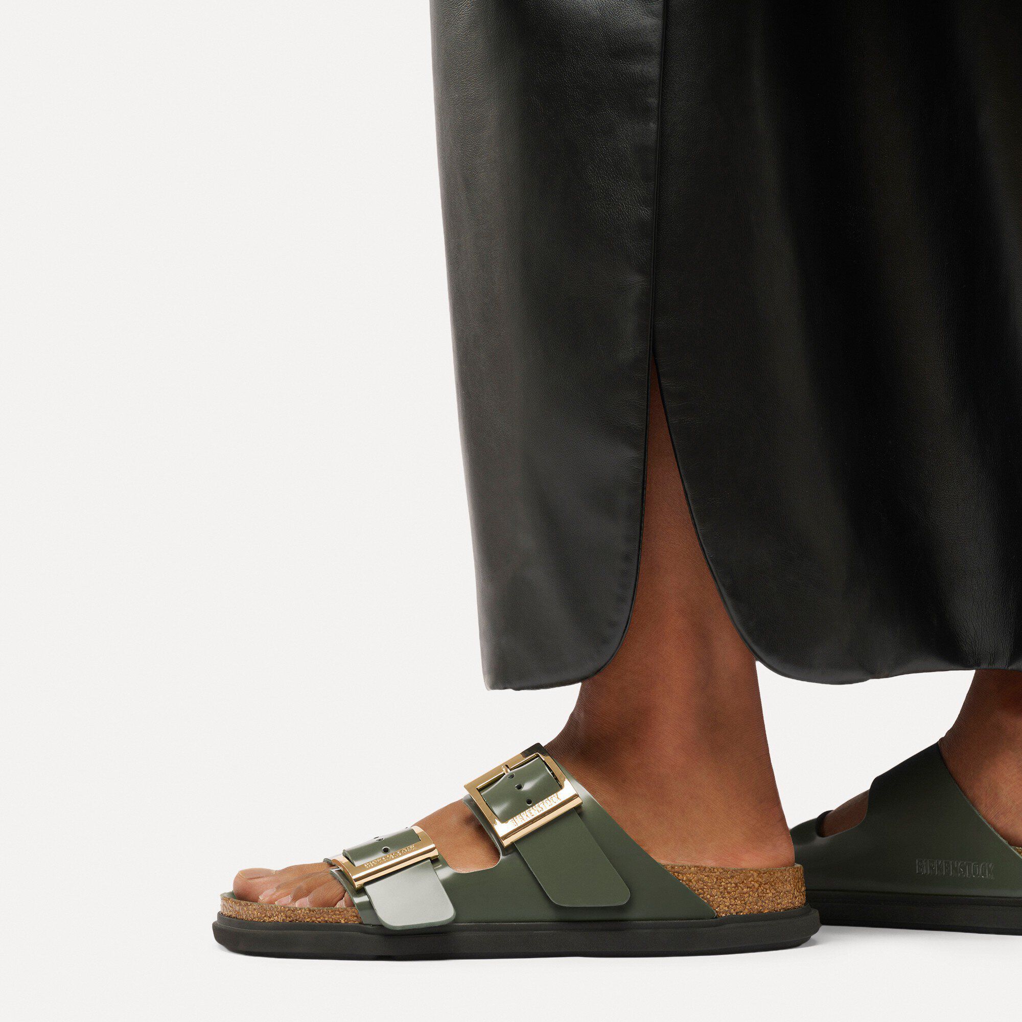 Arizona Droplet Buckle Natural Leather Patent