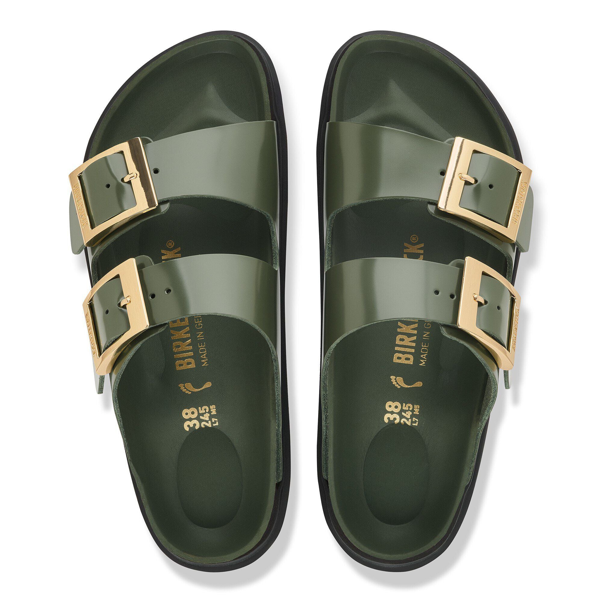 Arizona Droplet Buckle Natural Leather Patent