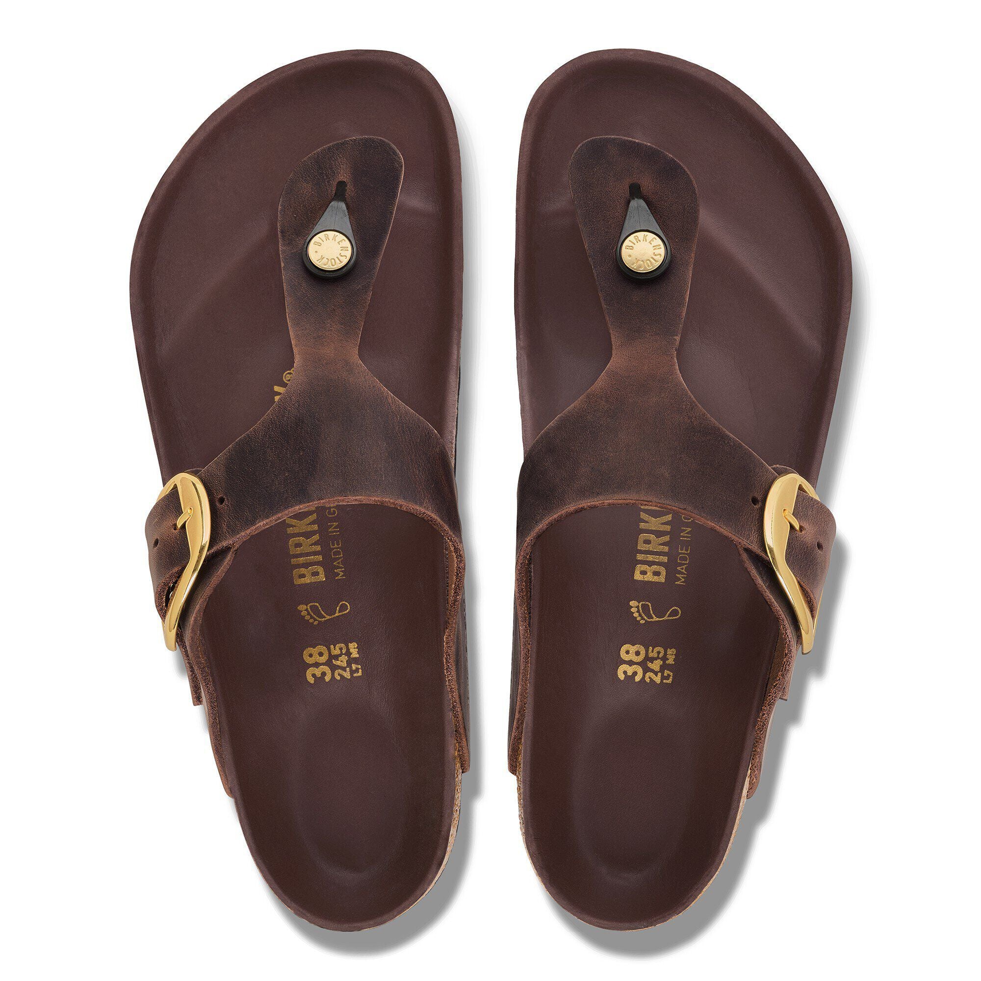 Gizeh Big Buckle Natural Leather Oiled