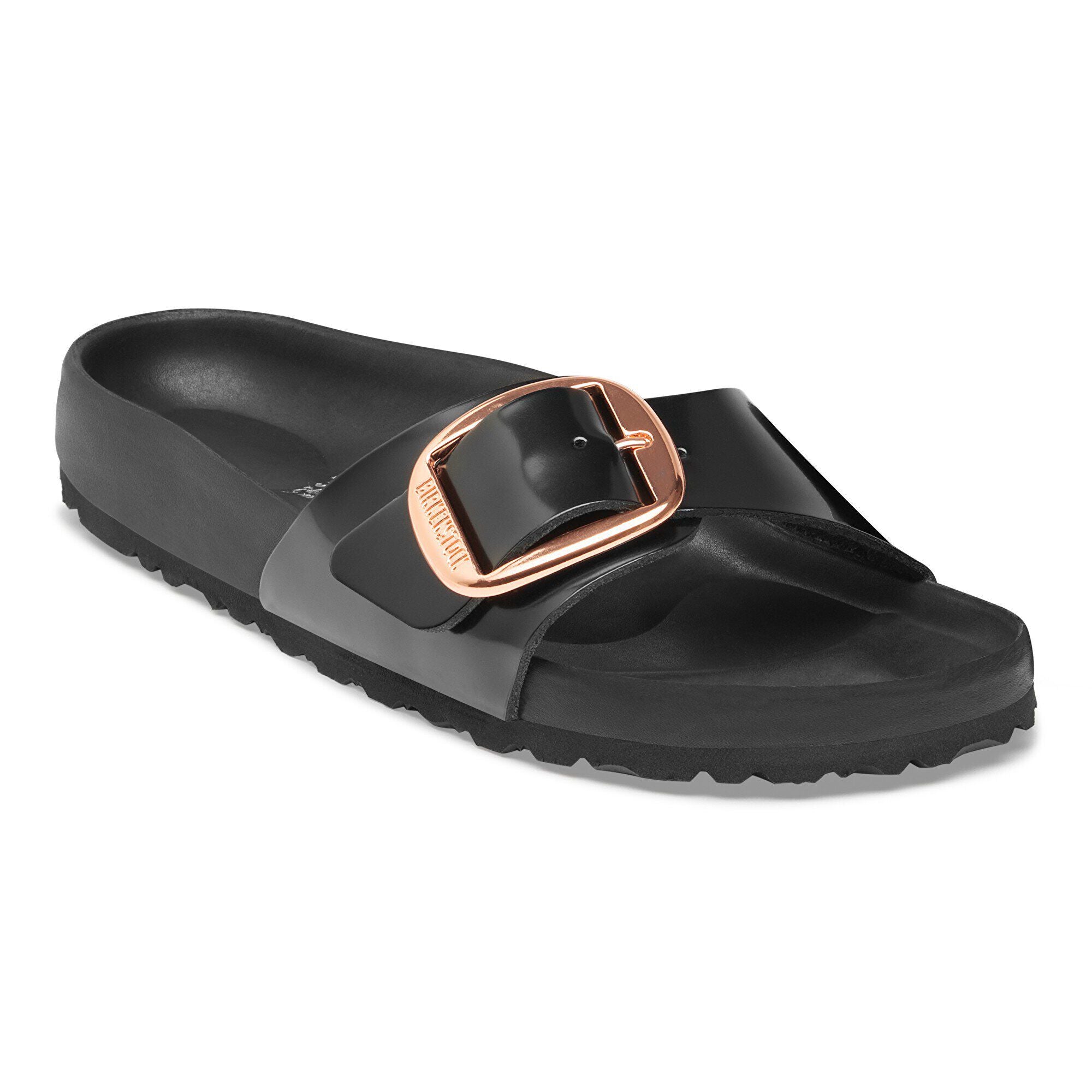 Madrid Big Buckle Natural Leather Patent