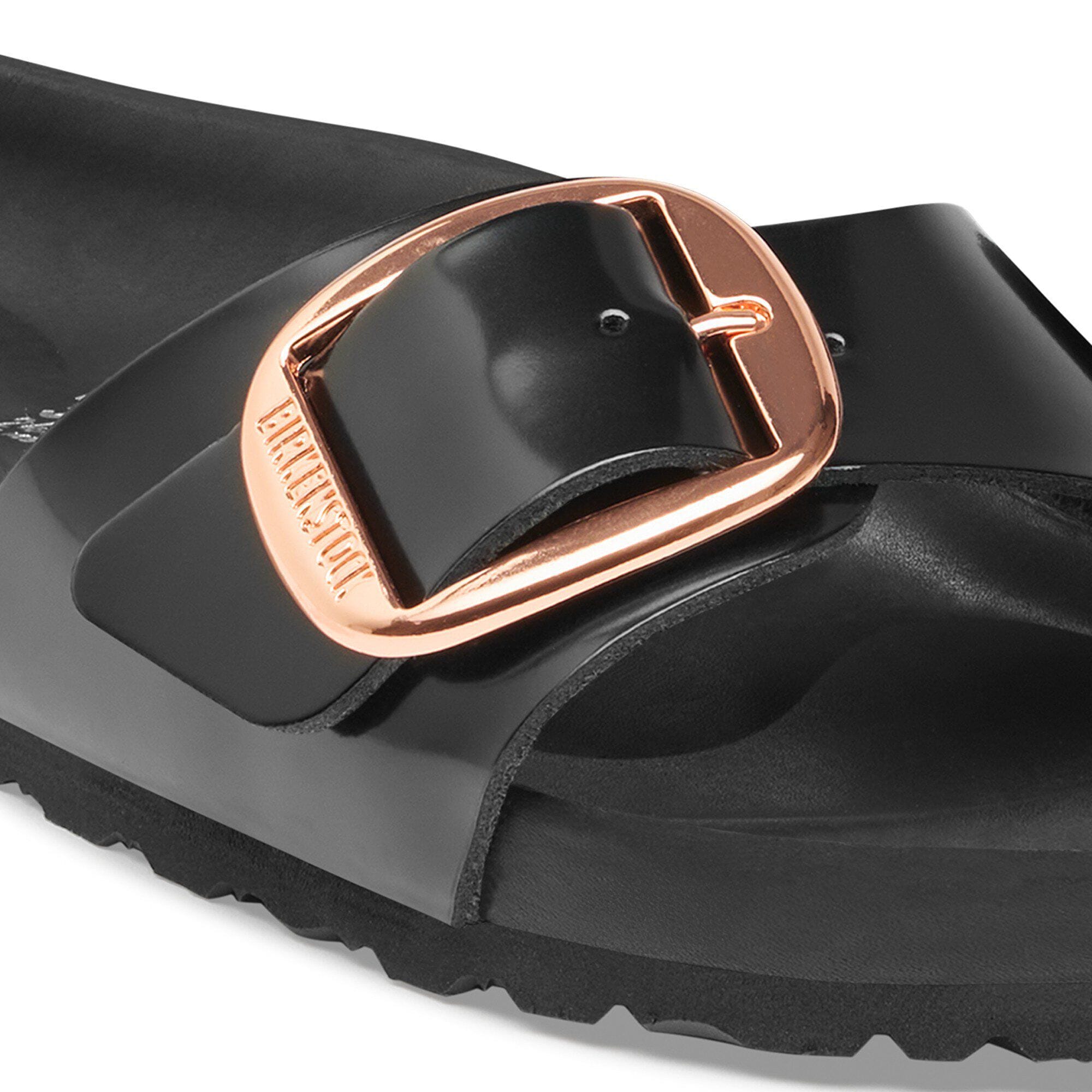 Madrid Big Buckle Natural Leather Patent