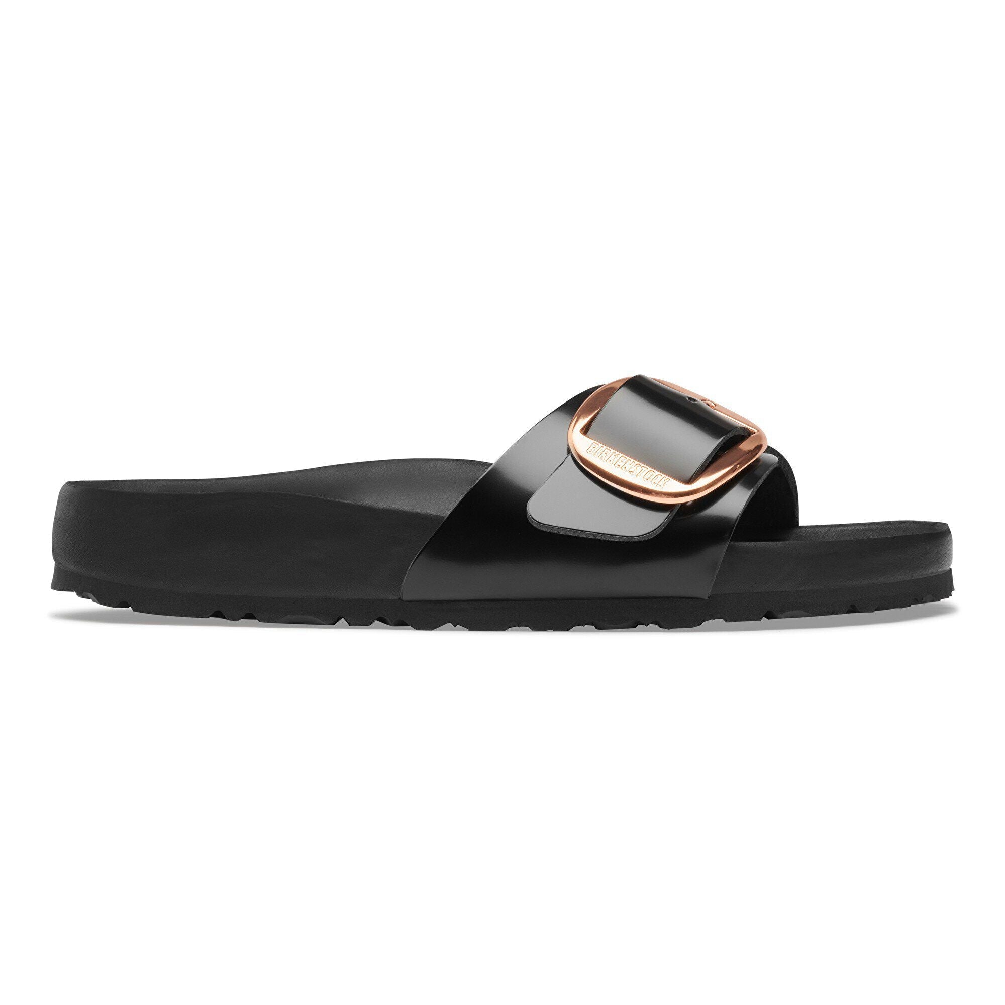 Madrid Big Buckle Natural Leather Patent