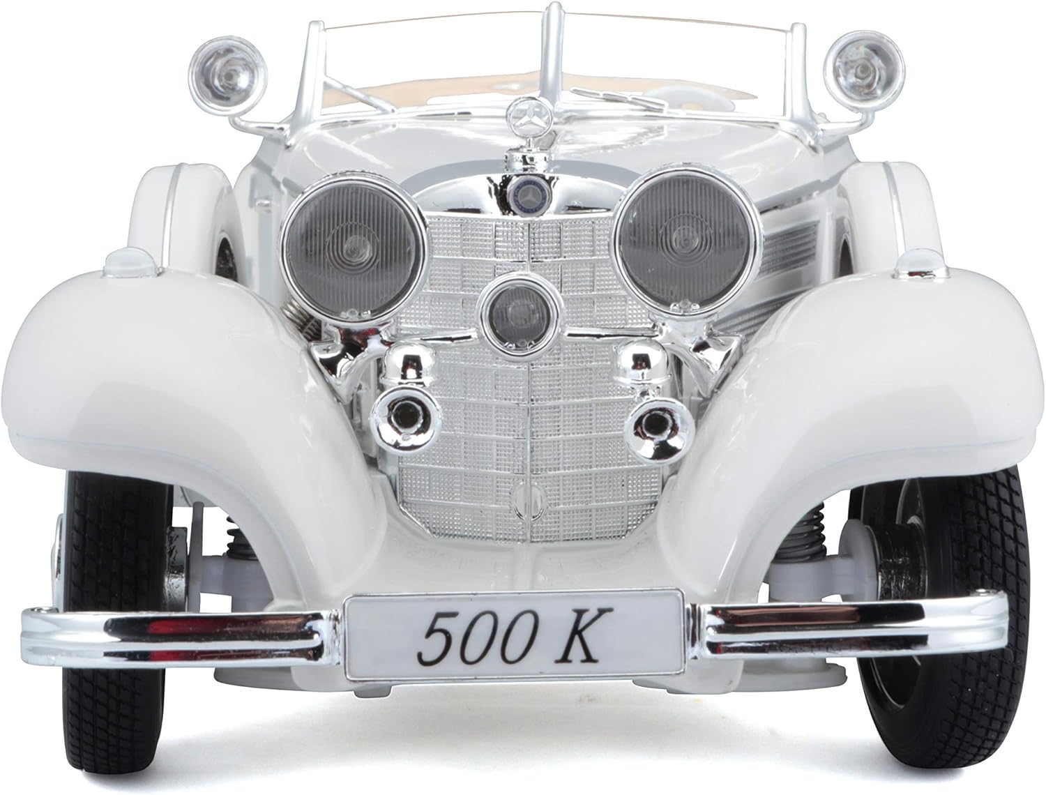 Maisto Mercedes 1:18 Scale 1936 M-B 500 K Type Specialroadster Diecast Vehicle , White