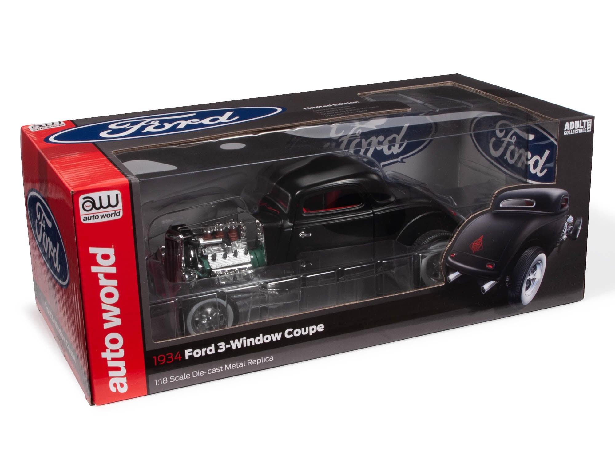 1934 3 Window Coupe High Boy Hot Rod 1:18 Scale
