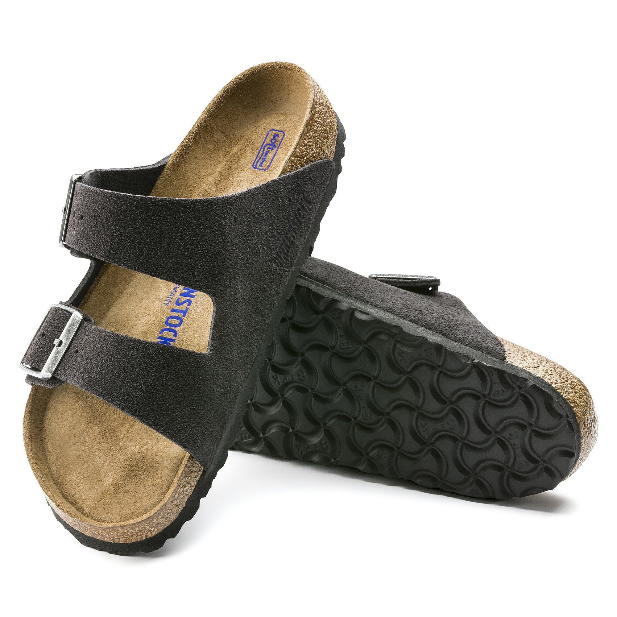 Arizona Soft Footbed Suede Leather Velvet Gray