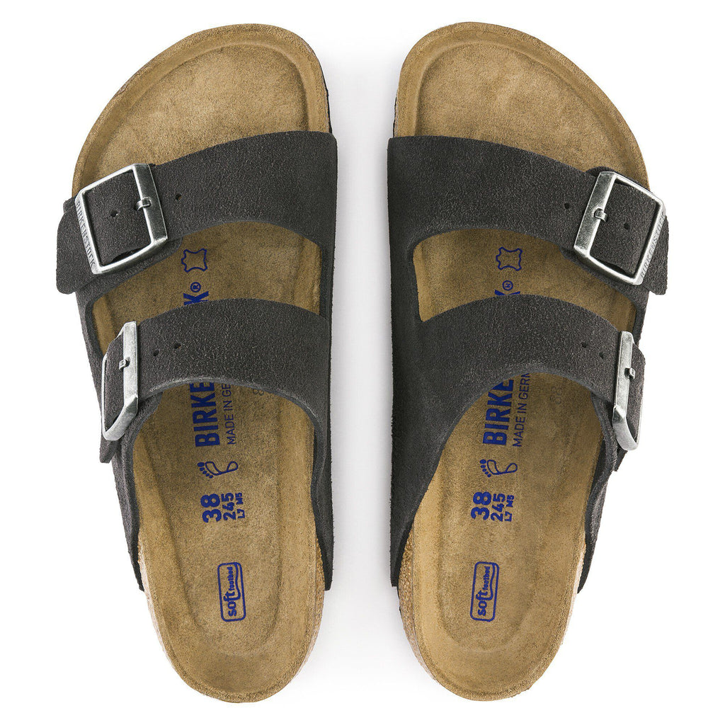 Arizona Soft Footbed Suede Leather Velvet Gray