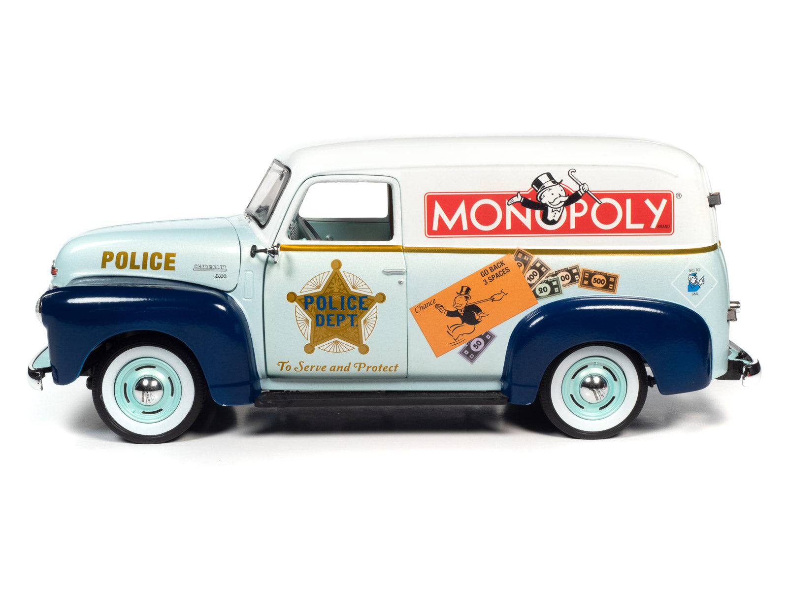 Monopoly 1948 Panel Delivery w/ Resin Figure 1:18 Scale